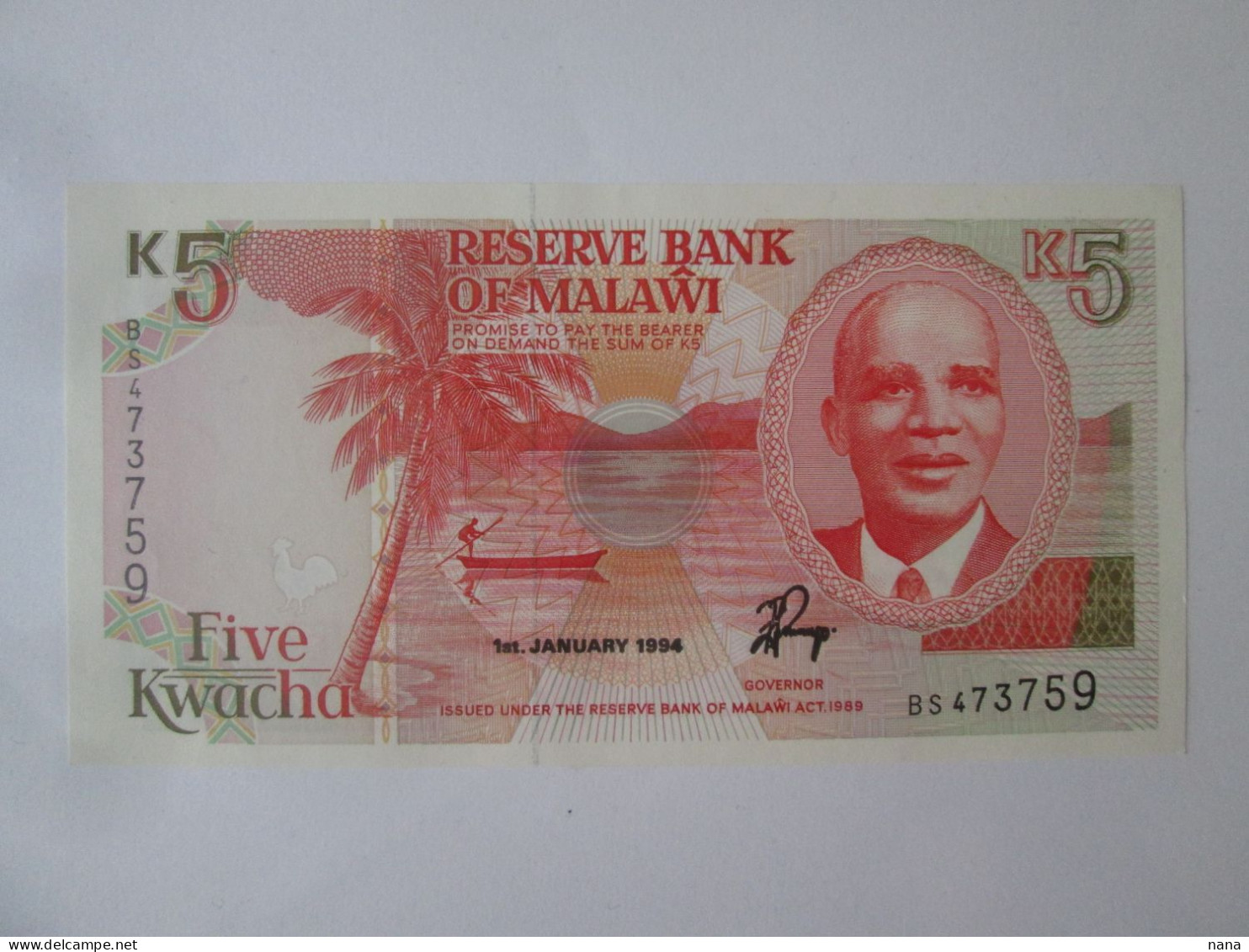 Malawi 5 Kwacha 1994 Banknote UNC - Malawi