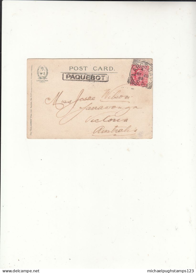 South Australia / Paquebot Mail / G.B. Stamps / Square Circles - Altri & Non Classificati