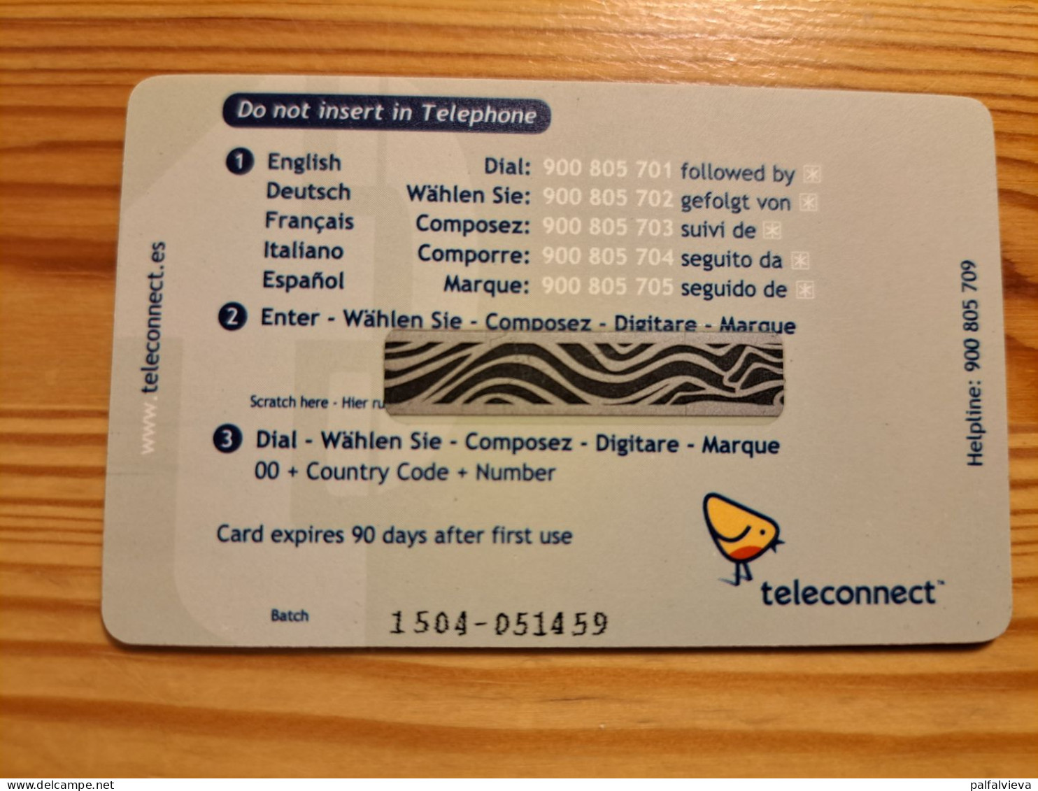 Prepaid Phonecard Spain, Teleconnect - Autres & Non Classés