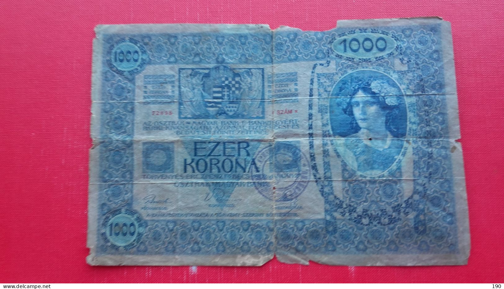 1000 Kronen.Zagreb - Kroatien