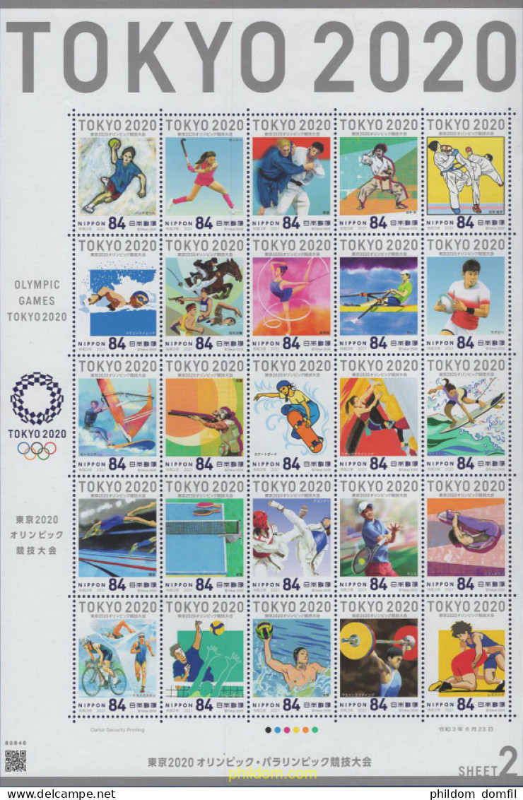 658387 MNH JAPON 2021 32 JUEGOS OLIMPICOS DE VERANO - TOKYO 2020 (2021) - Unused Stamps