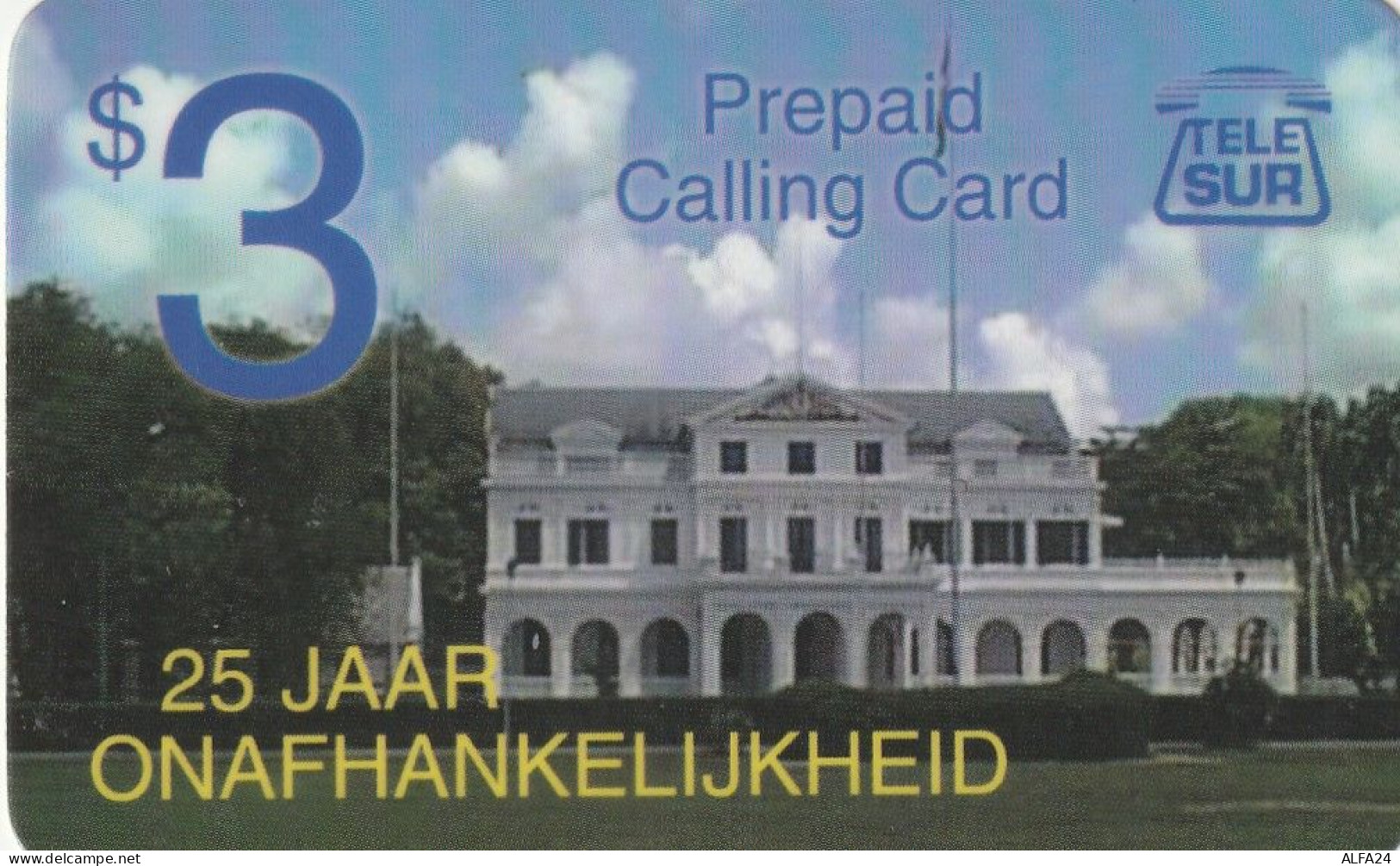 PREPAID PHONE CARD SURINAME  (E7.20.8 - Surinam