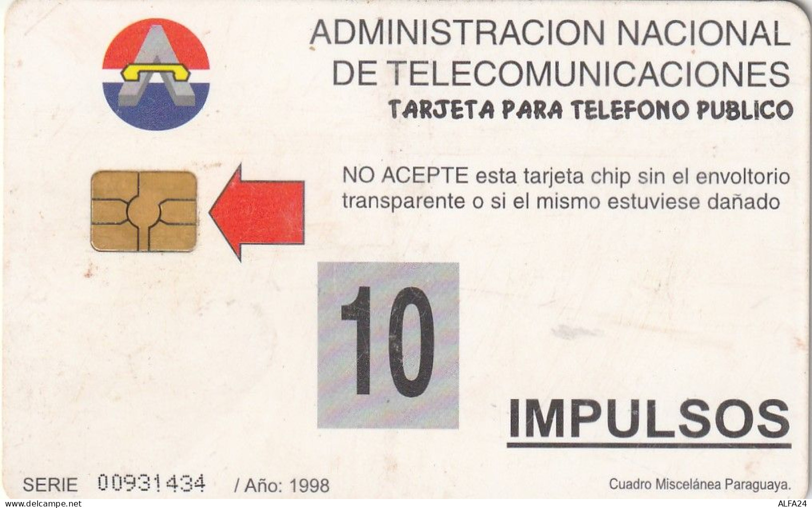 PHONE CARD PARAGUAY  (E8.7.8 - Paraguay