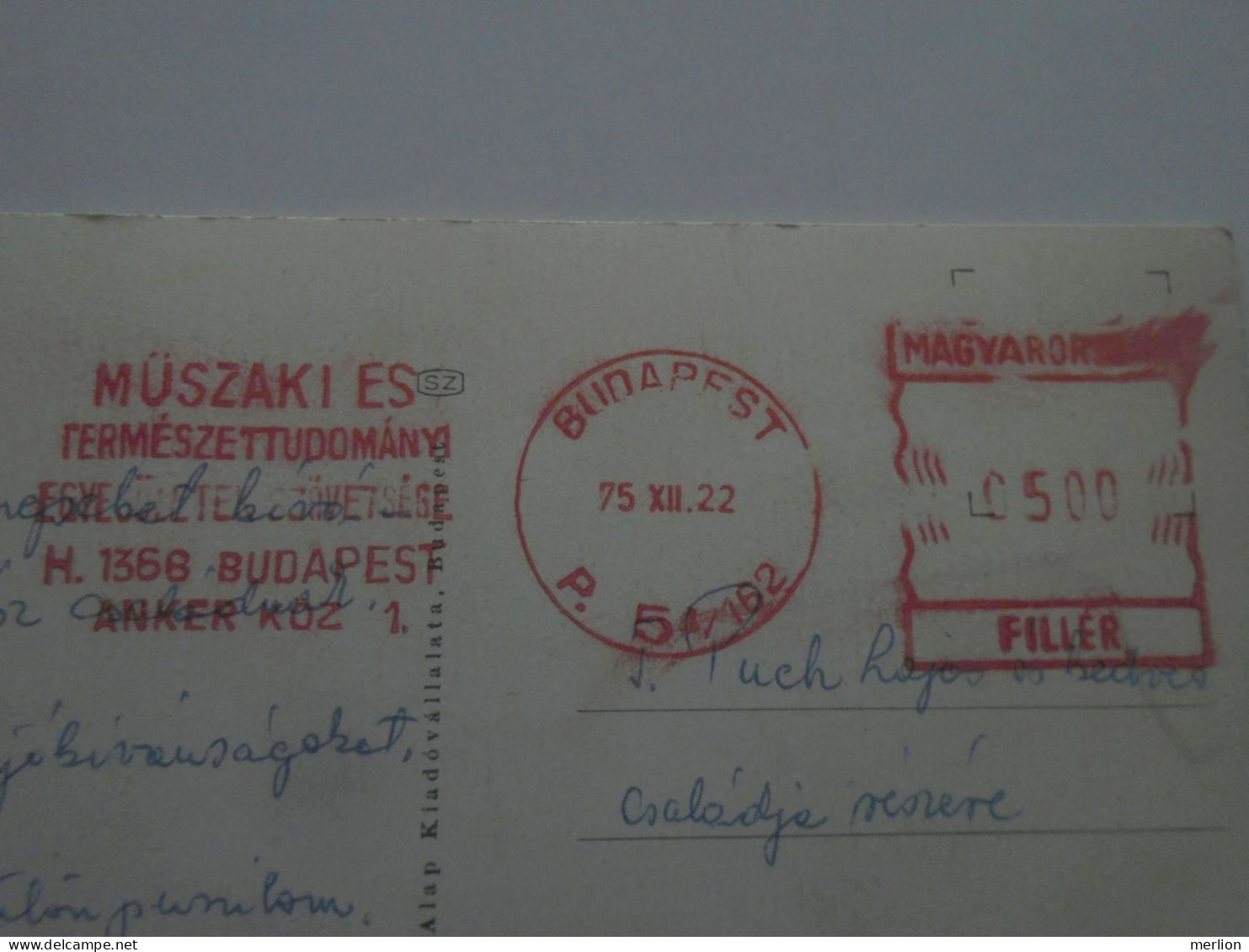 D200823 CPM AK 3d Postcard -Express 1975-EMA Red Meter  Freistempel Műszaki és TT Egy. Szöv.  Budapest - Siófok Puch - Timbres De Distributeurs [ATM]