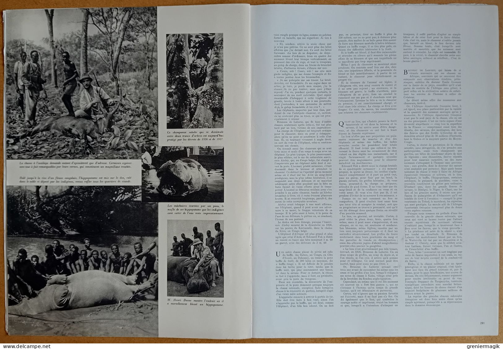 France Illustration N°102 13/09/1947 Chasse aux grands fauves A.E.F./Pays Basque/Vol à voile//Charitons/Manolete Linarès