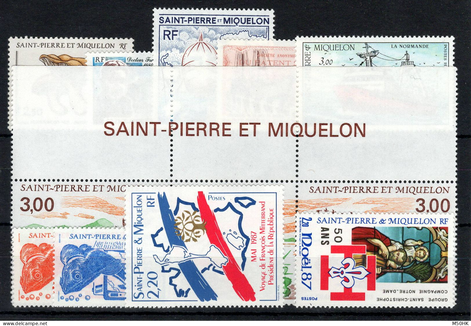 SPM - Année Complète 1987 N** MNH Luxe - YV 475 à 485 Cote 23,45 Euros - Annate Complete