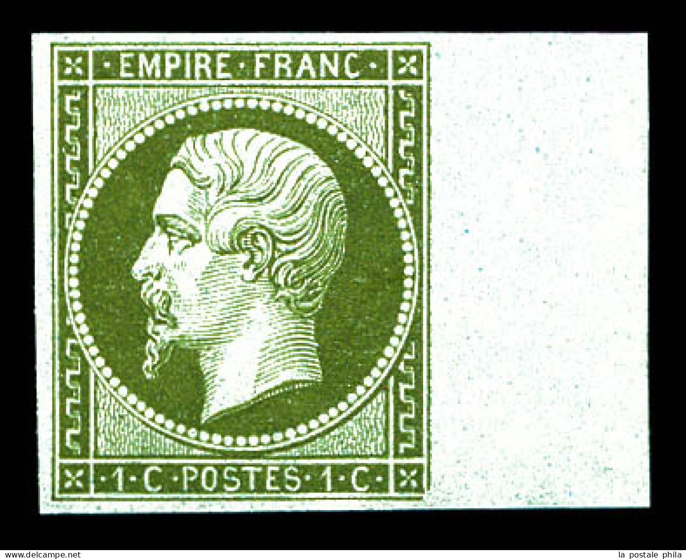 ** N°11a, 1c Bronze, Bord De Feuille Latéral, Fraîcheur Postale. SUP (certificat)  Qualité: ** - 1853-1860 Napoléon III