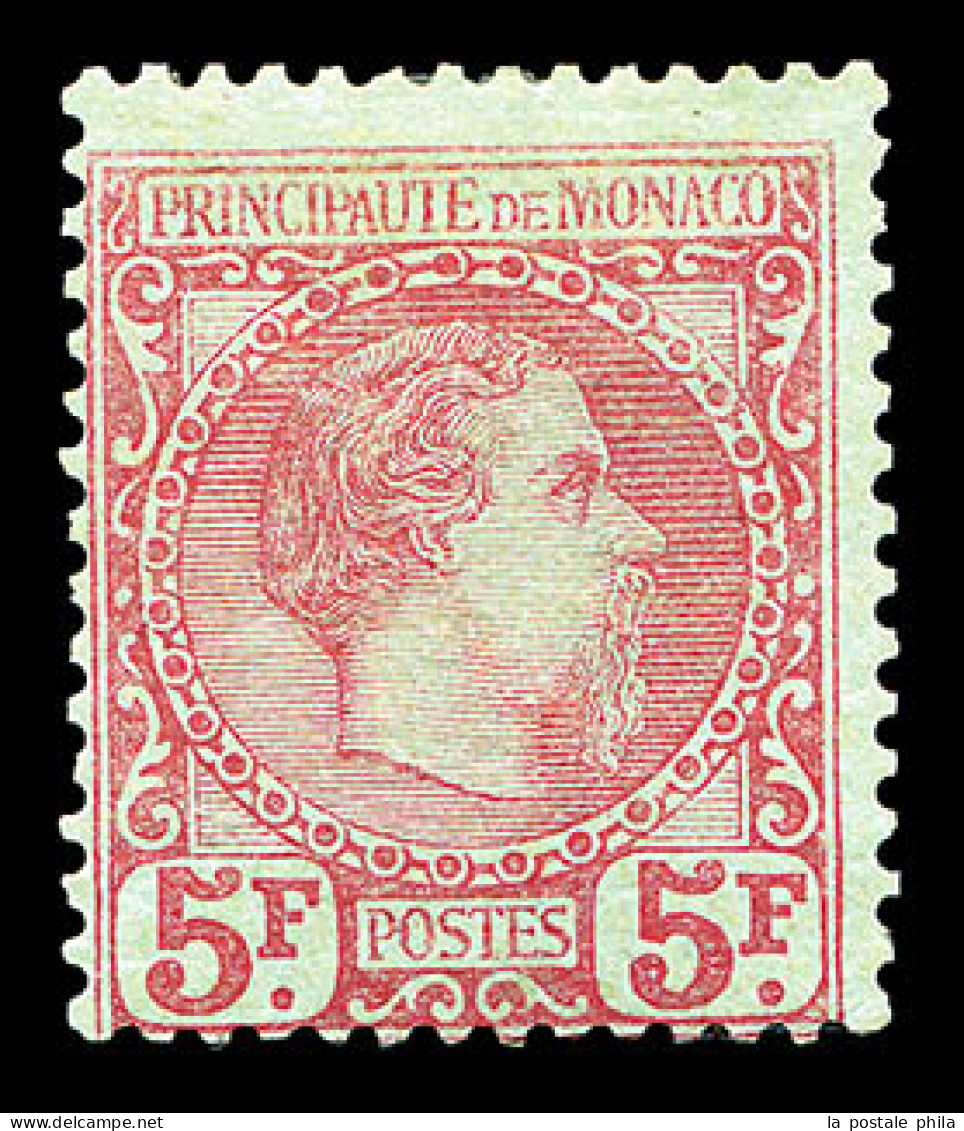 * N°10, Charles III, 5F Carmin Sur Vert, Grande Fraîcheur, RARE Et SUPERBE (signé/certificat)  Qualité: *  Cote: 4500 Eu - Nuevos