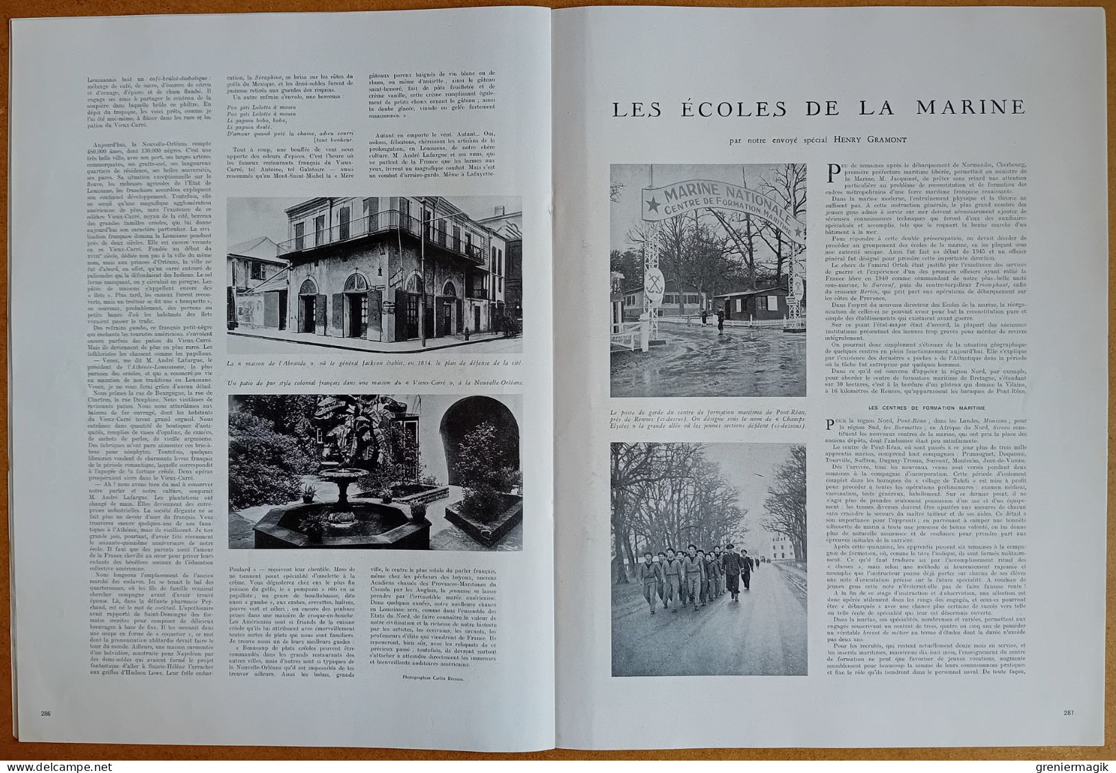 France Illustration N°103 20/09/1947 Nouvelle-Orléans USA/Les écoles de la Marine/L'"Exodus"/Landes/Rouen/Barèges