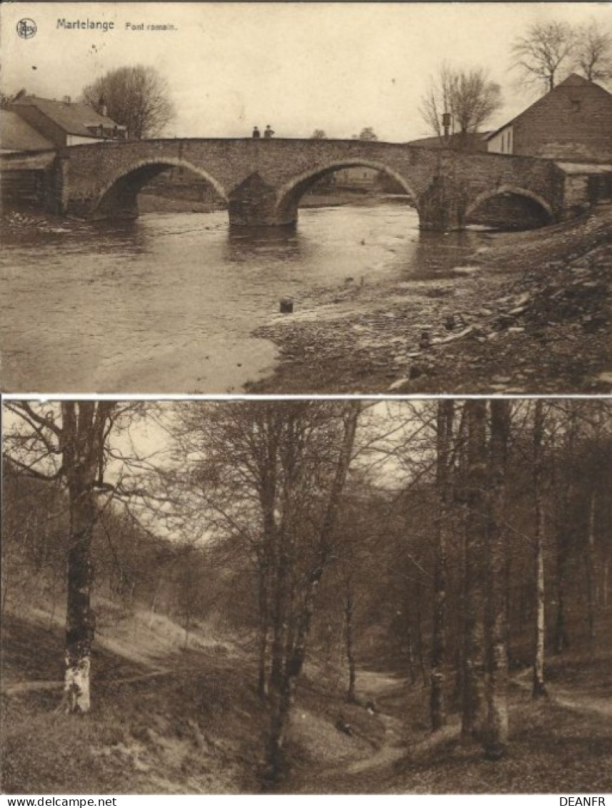 MARTELANGE : Pont Romain Et Entrée De La Forêt. ( 2 Cartes ). - Martelange