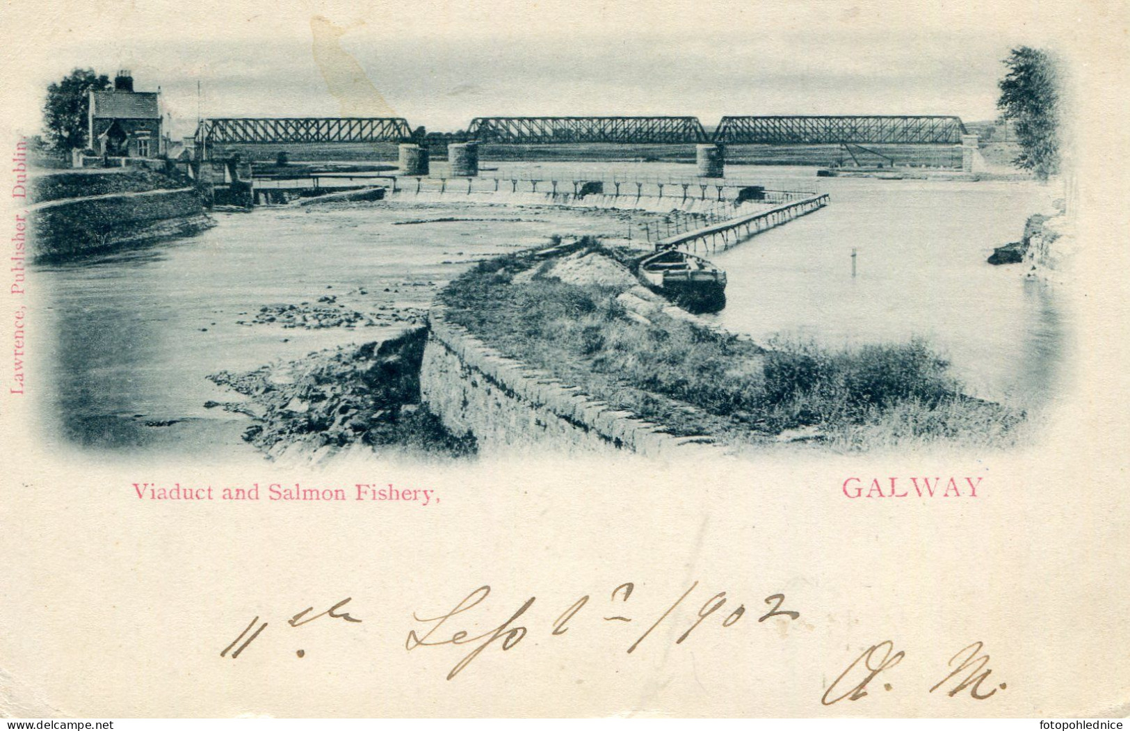 842  GALWAY Viaduct And Salmon Fishery , Lawrence, Publissher, Dublin. - Altri & Non Classificati