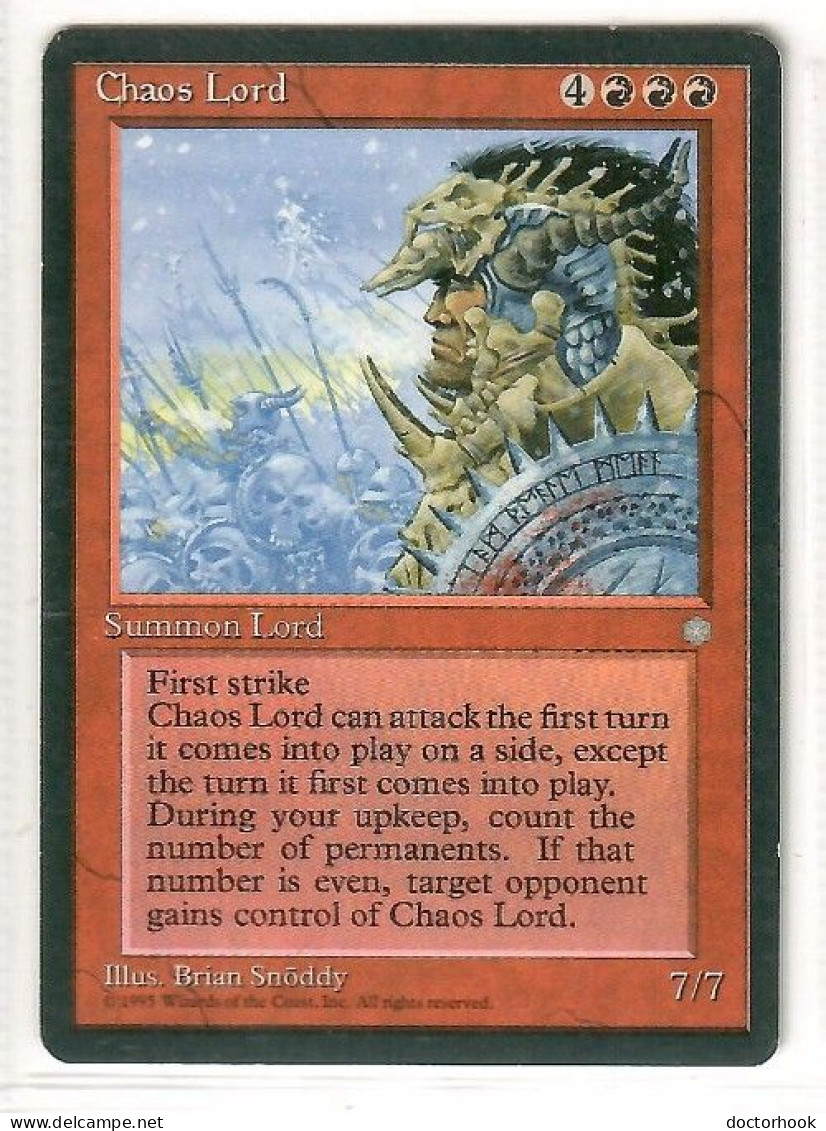 MAGIC The GATHERING  "Chaos Lord"---ICE AGE (MTG--162-1) - Rode Kaarten