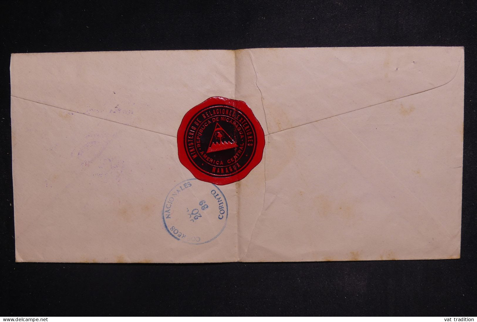 NICARAGUA - Enveloppe Du Ministère Des Relations Extérieurs Pour Paris En 1939   - L 149888 - Nicaragua