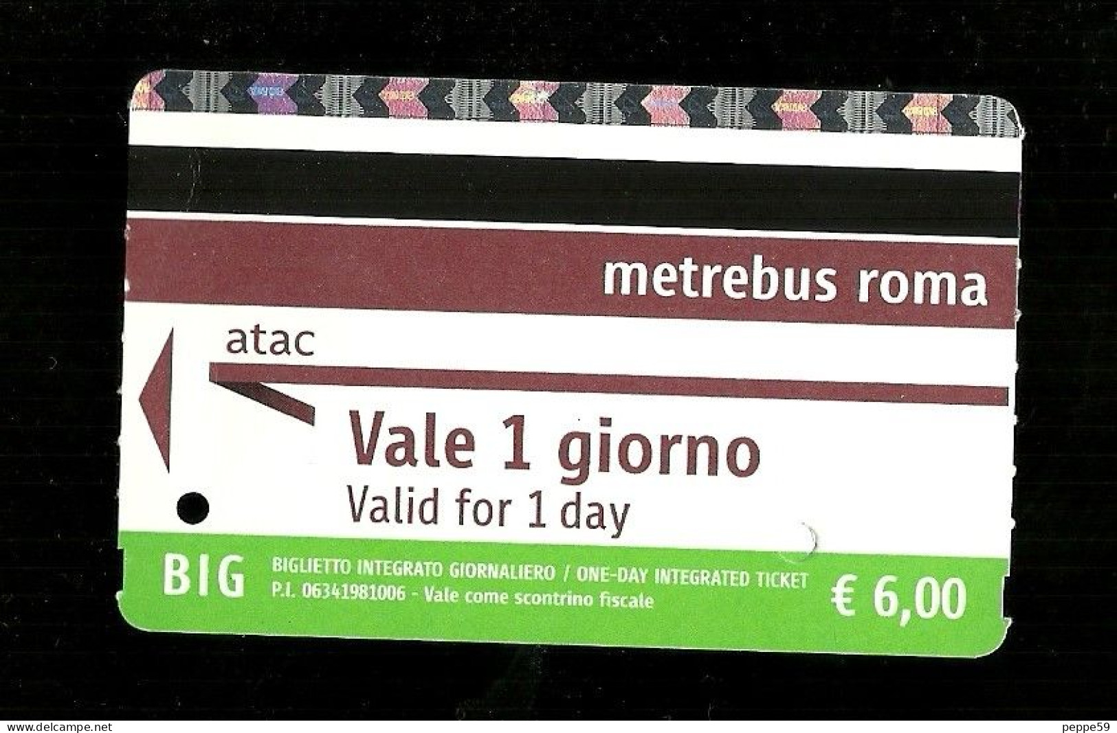 Biglietto Autobus E Metro Italia - Roma Tipo 12 - Europe