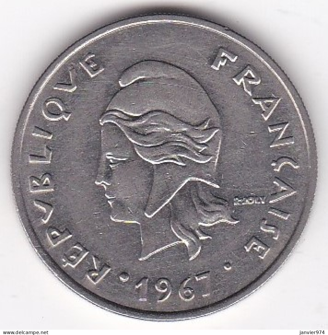 Nouvelle-Calédonie. 20 Francs 1967. En Nickel, Lec# 105 - Neu-Kaledonien