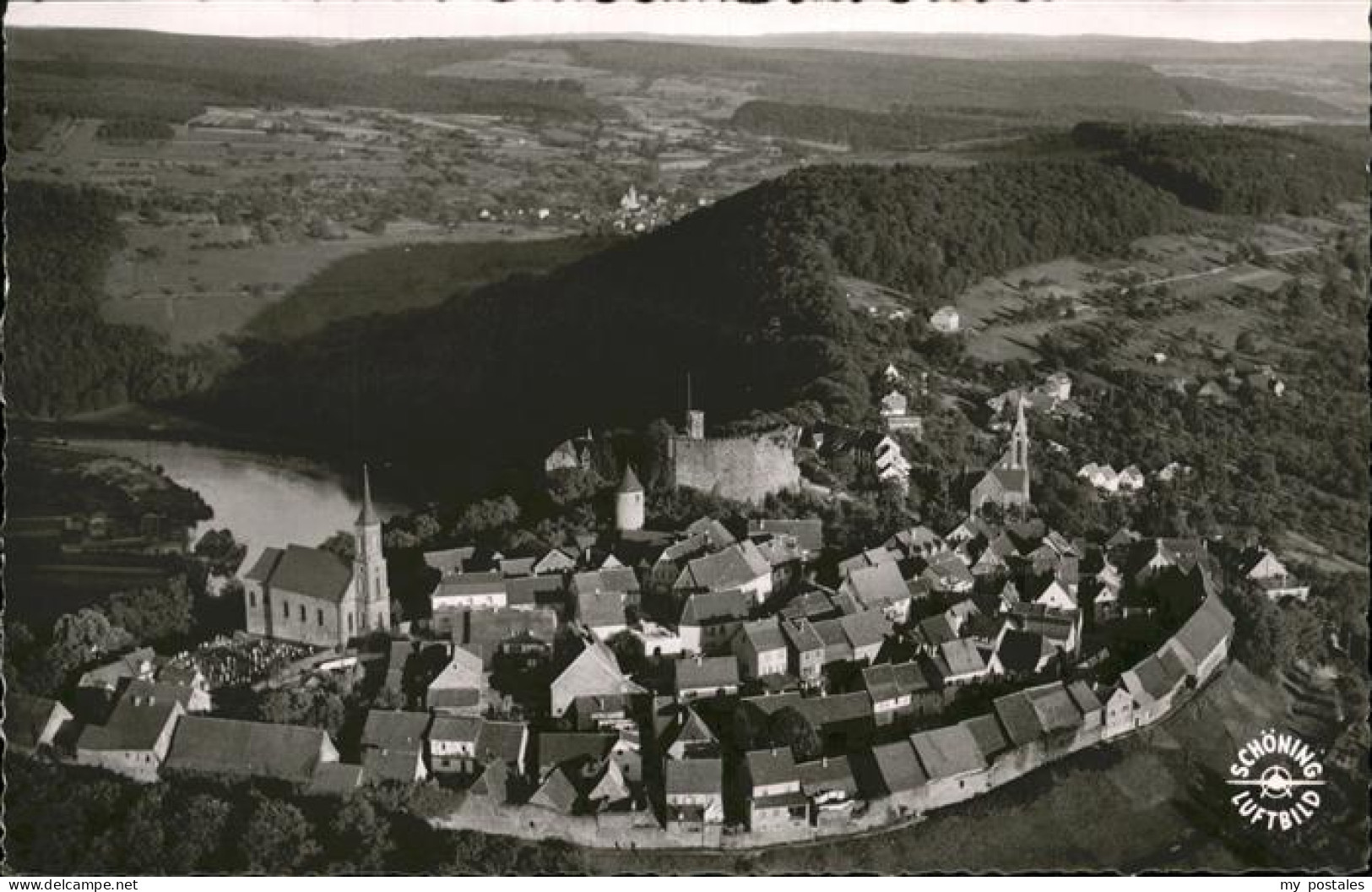 41258936 Dilsberg Flugaufnahme Dilsberg - Neckargemuend