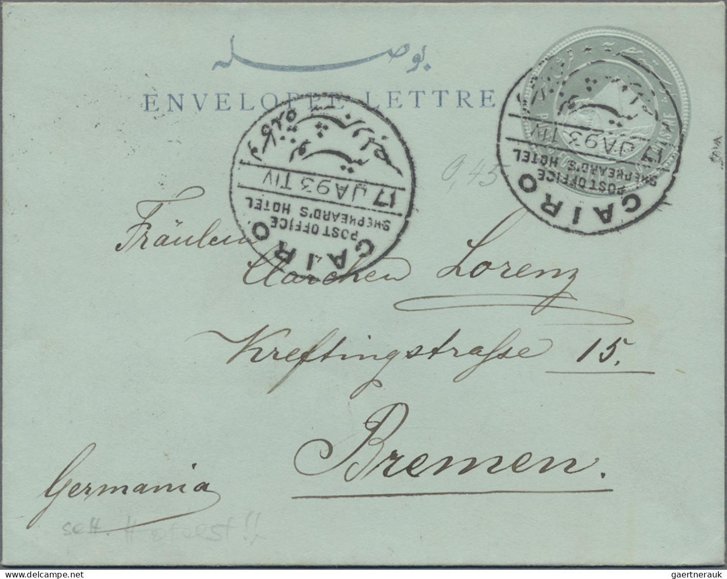 Egypt - Postal Stationery: 1879/1920's: 36 Postal Stationery Cards, Envelopes Et - Other & Unclassified