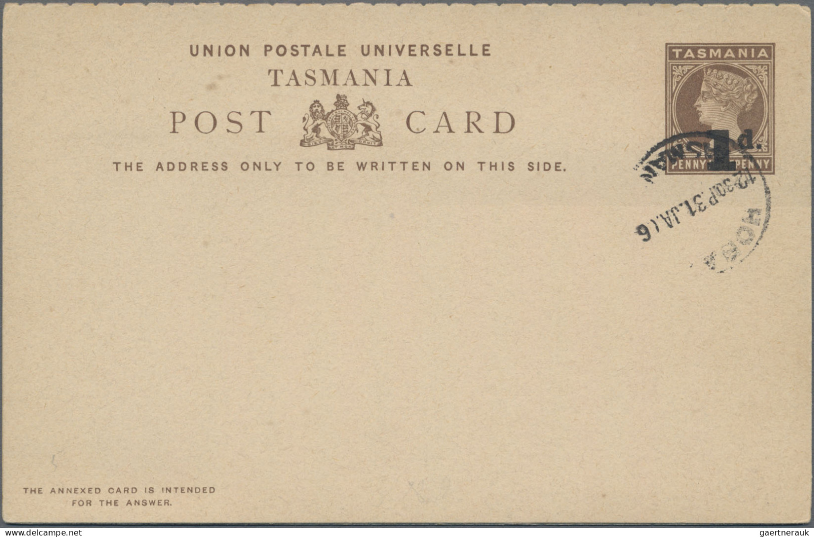 Tasmania -  postal stationery: 1900/1912 ca., collection with ca.20 mostly used