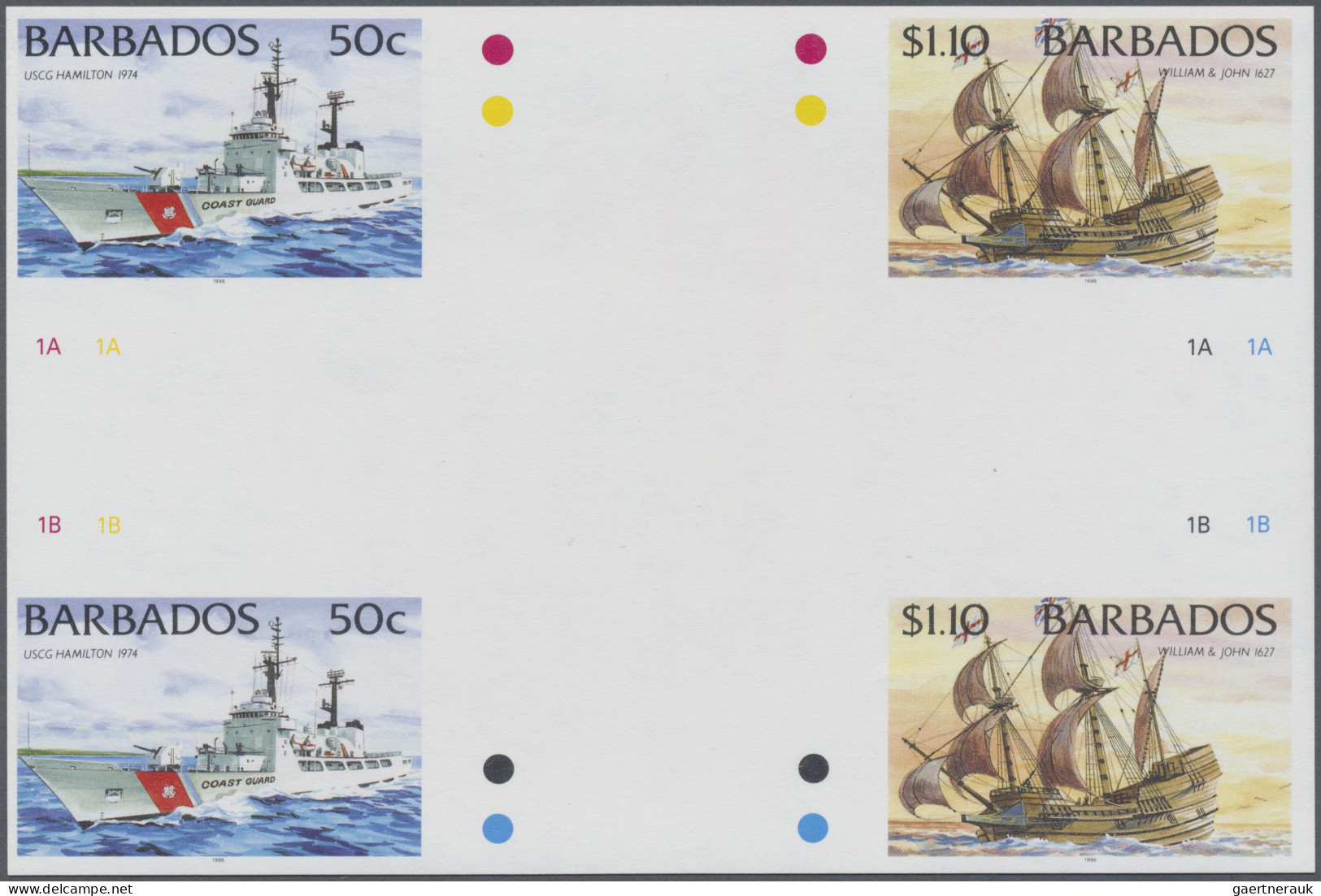 Barbados: 1994/2015. Collection containing 303 IMPERFORATE stamps (inclusive man