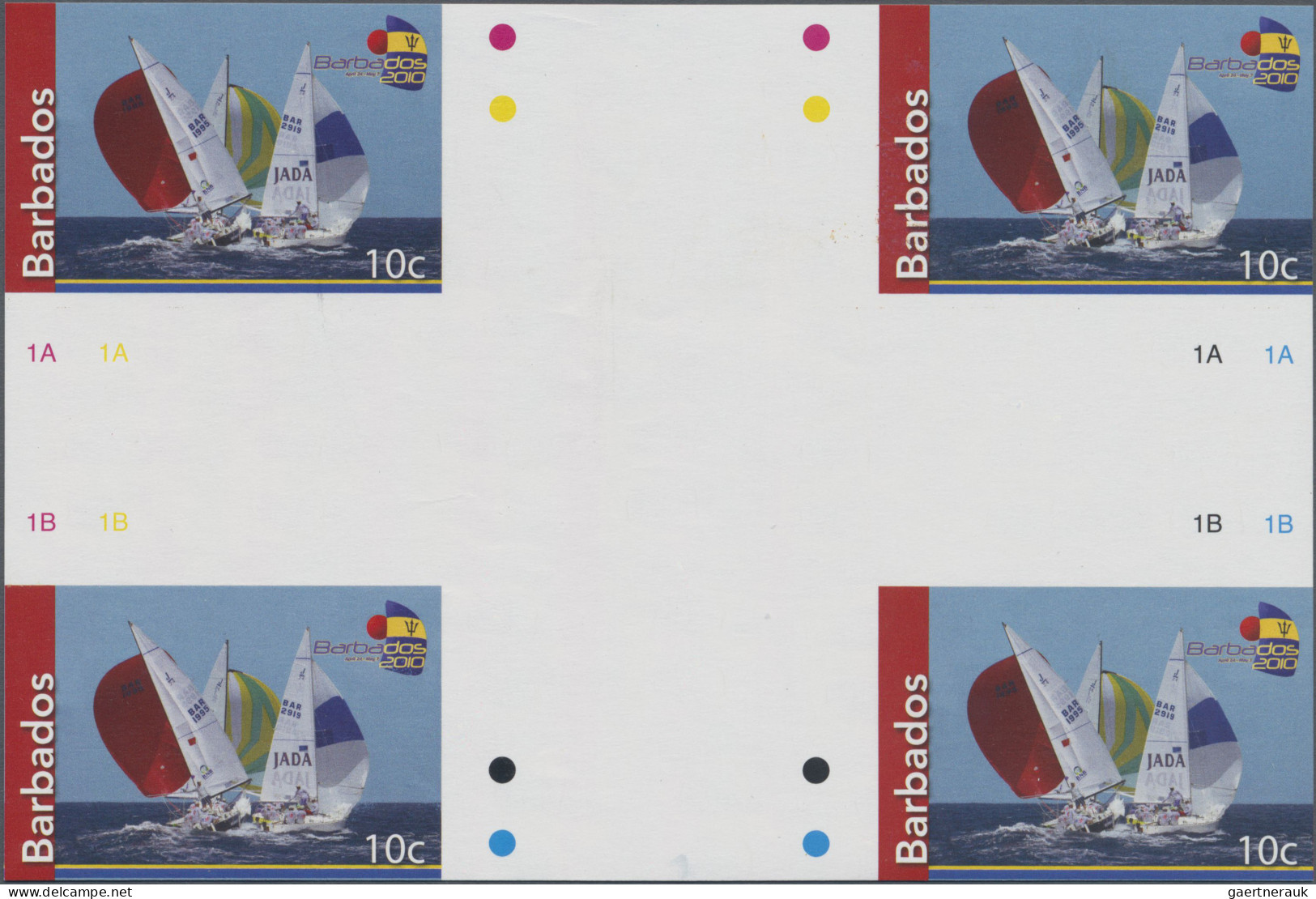 Barbados: 1994/2015. Collection containing 303 IMPERFORATE stamps (inclusive man