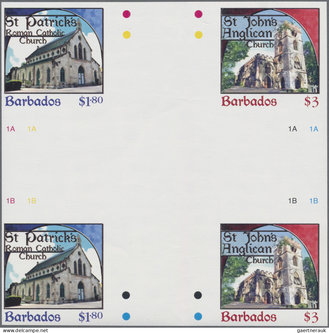 Barbados: 1994/2015. Collection containing 303 IMPERFORATE stamps (inclusive man