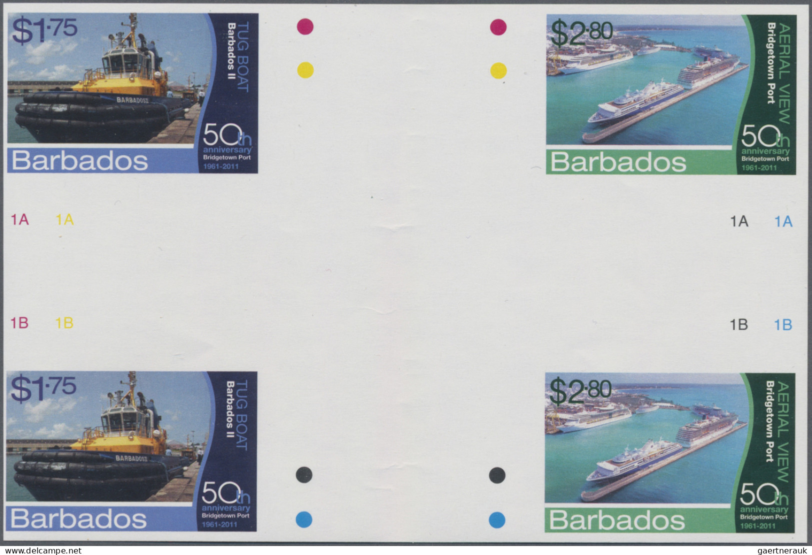 Barbados: 1994/2015. Collection containing 303 IMPERFORATE stamps (inclusive man