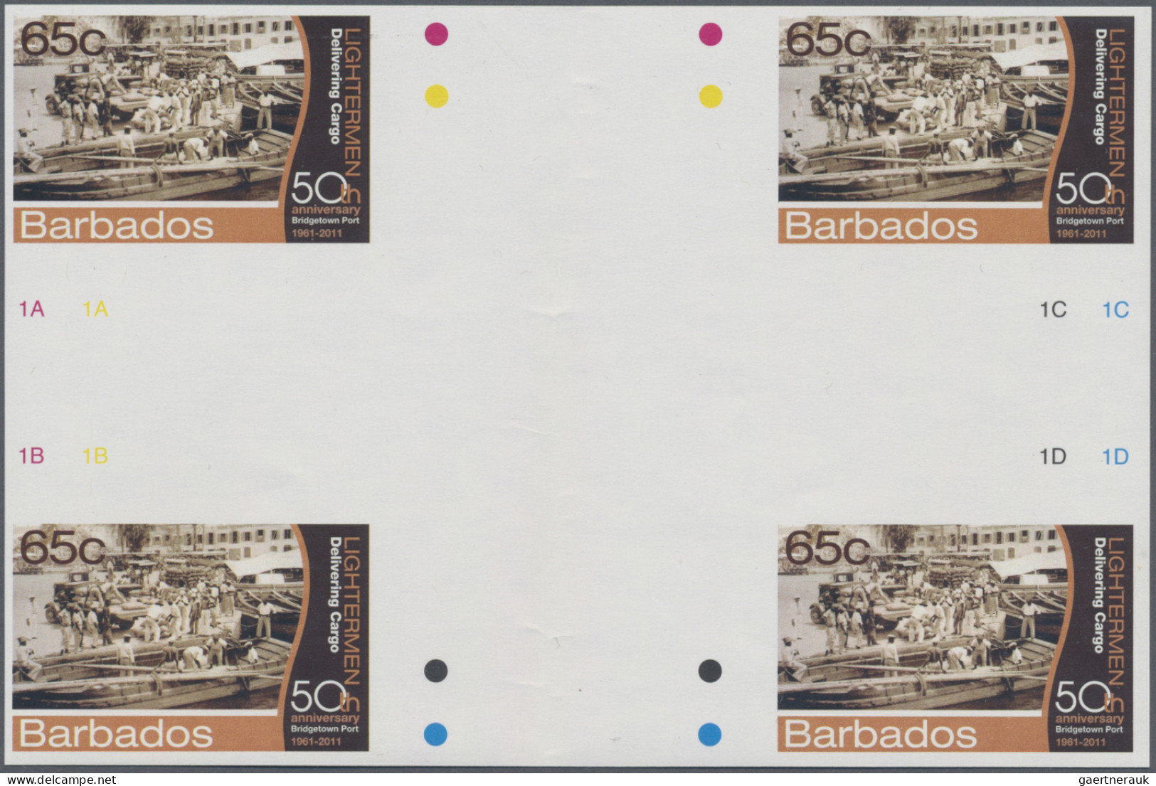 Barbados: 1994/2015. Collection containing 303 IMPERFORATE stamps (inclusive man