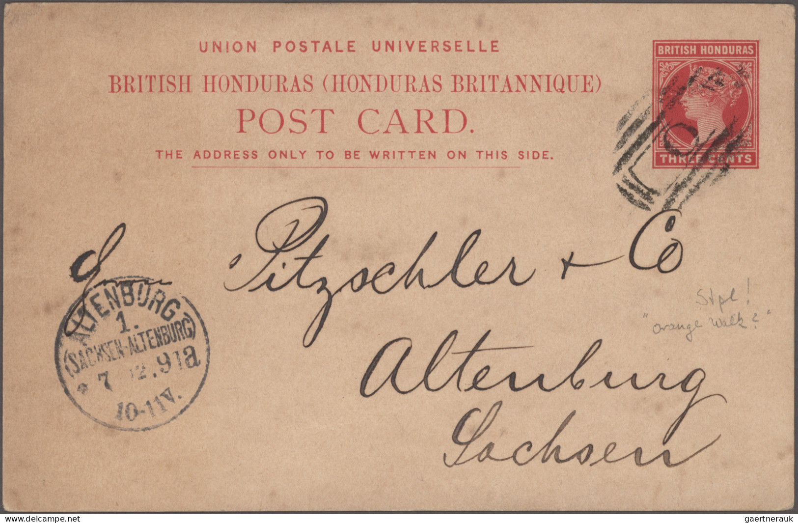 British Honduras - Postal Stationery: 1891/1911 Eight Postal Stationery Cards Us - Britisch-Honduras (...-1970)