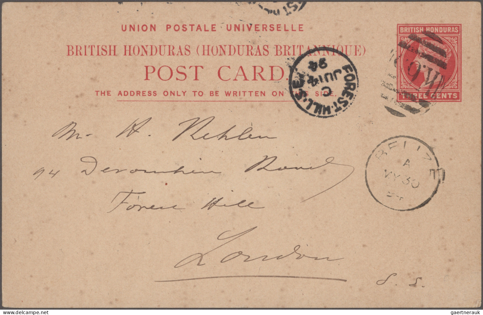 British Honduras - Postal Stationery: 1891/1911 Eight Postal Stationery Cards Us - Britisch-Honduras (...-1970)