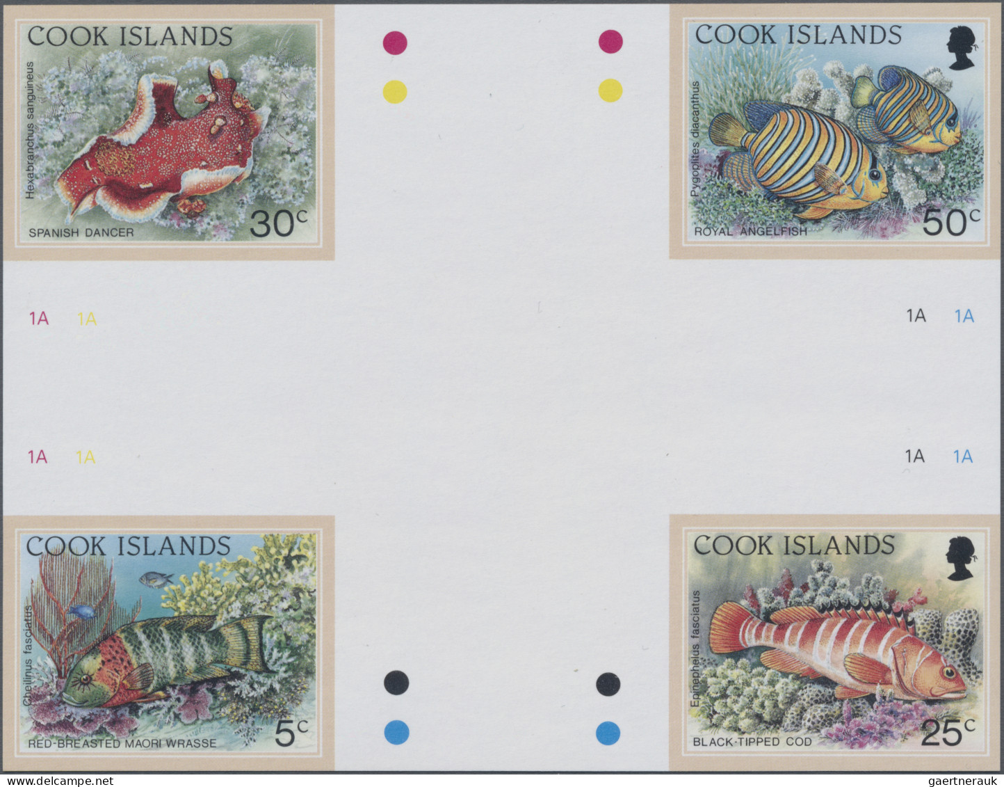 Cook Islands: 1994/2013. Collection containing 44 IMPERFORATE stamps (inclusive