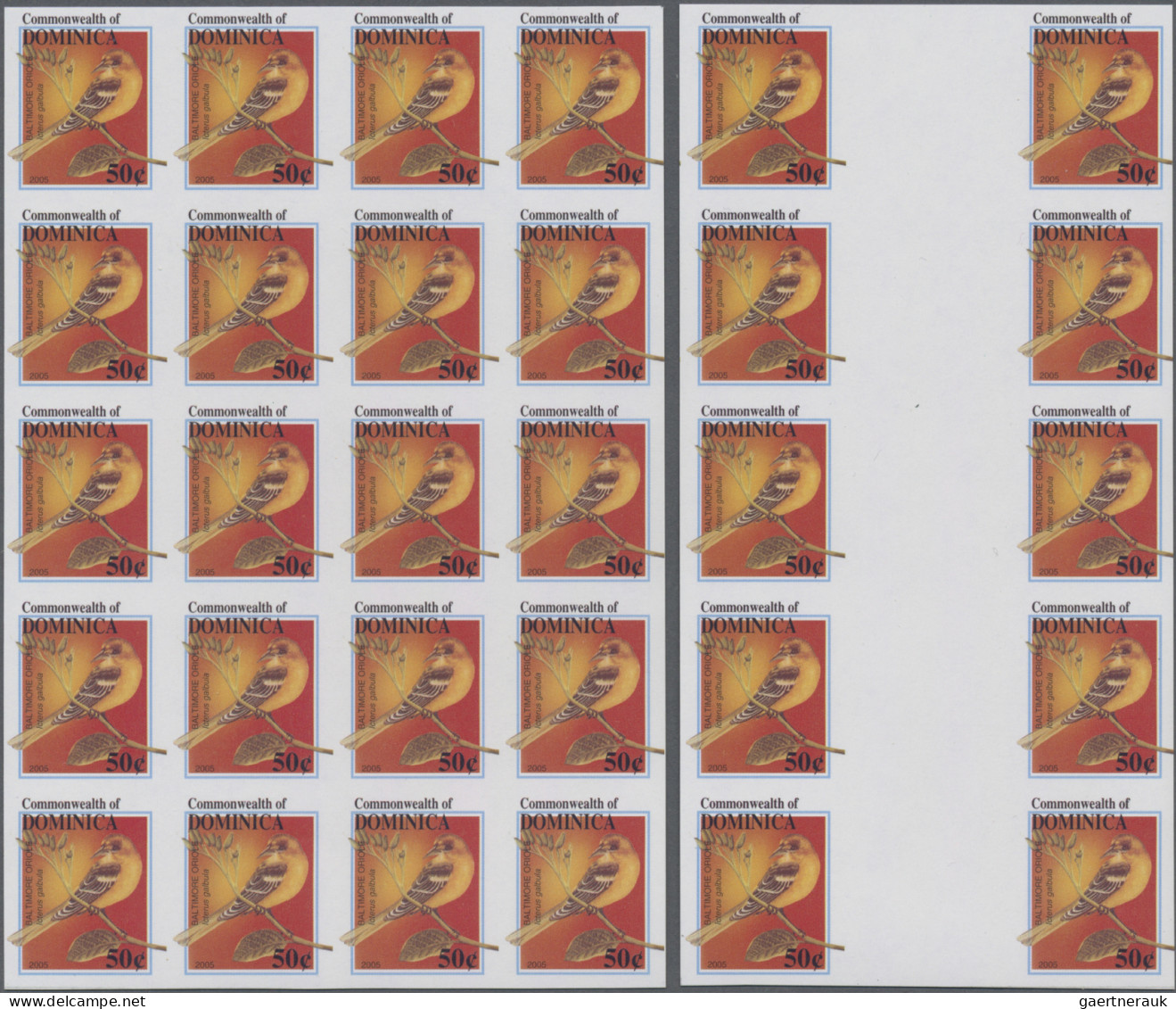 Dominica: 2005/2006. Collection Containing 169 IMPERFORATE Stamps (inclusive M/s - Dominique (...-1978)