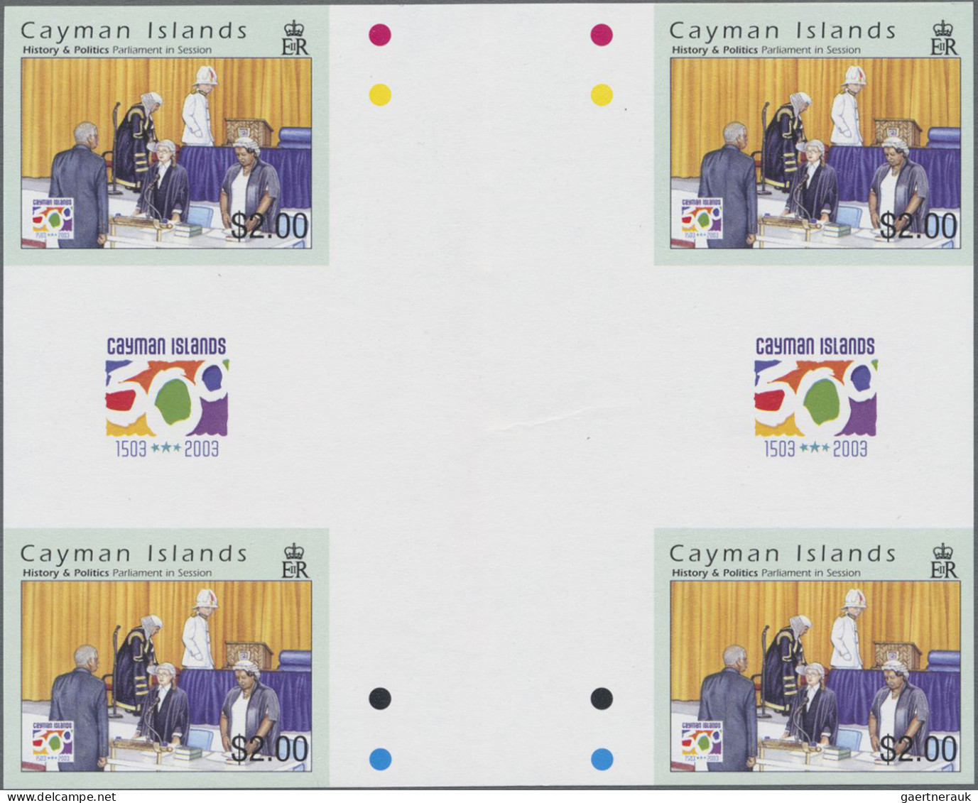 Cayman Islands: 2000/2015. Collection containing 413 IMPERFORATE stamps (inclusi