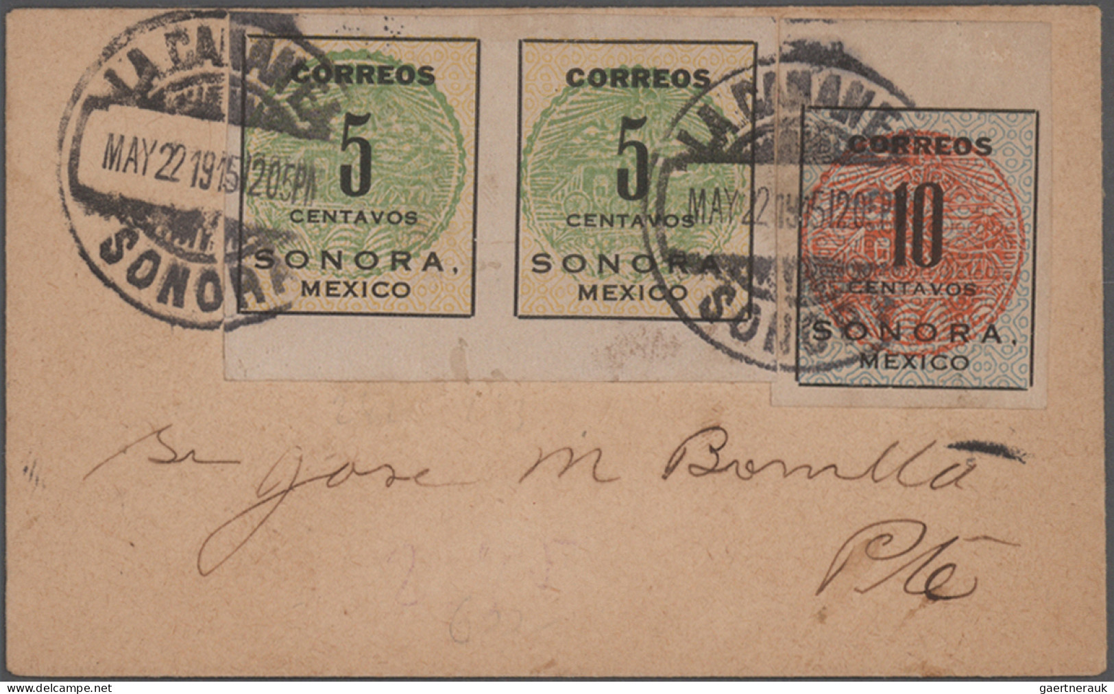 Mexico: 1880/1925 (ca.), Assortment Of Twelve Covers/cards, Comprising E.g. Thre - Mexiko