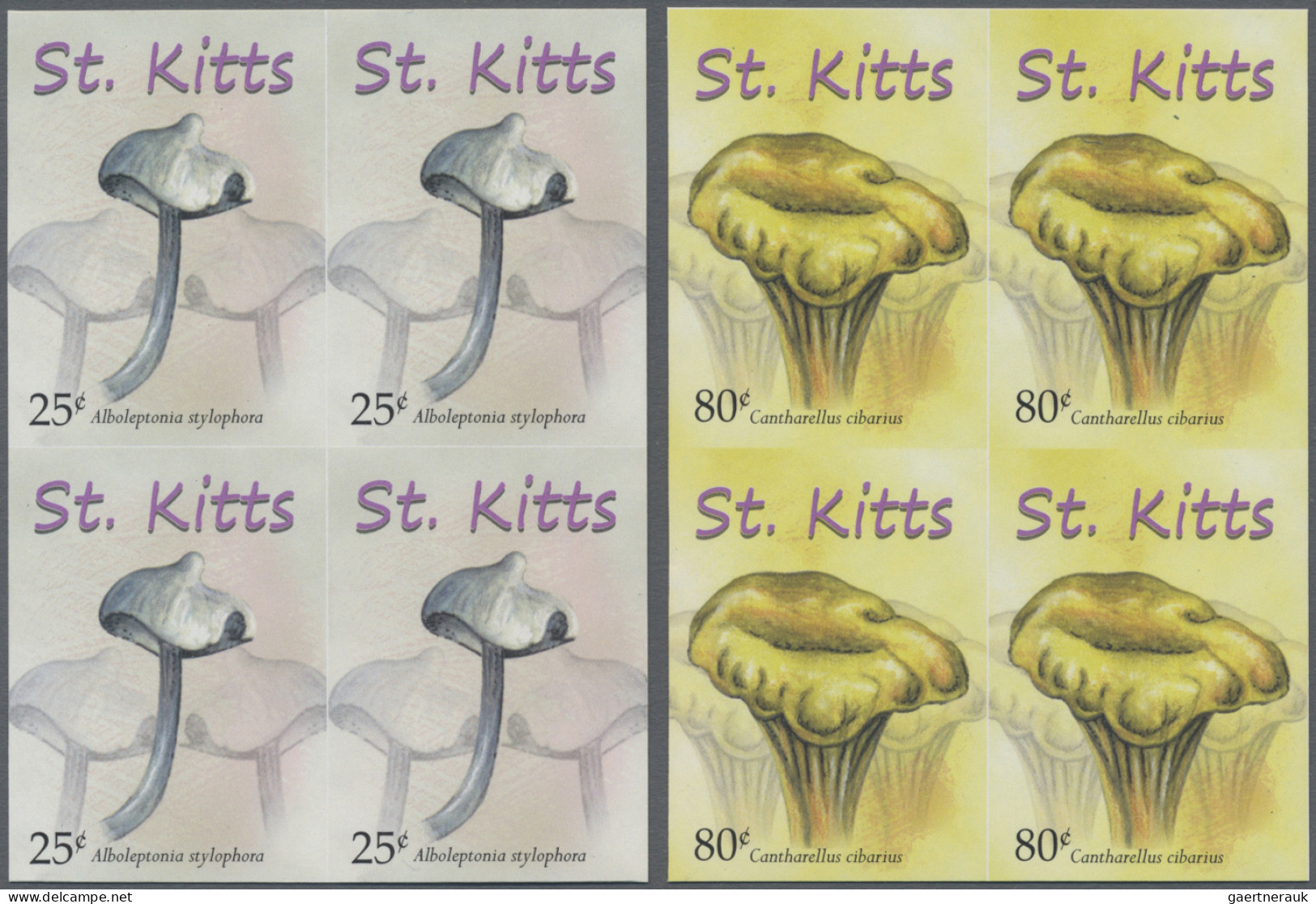 St. Kitts: 2010/2015. Collection Containing 26 IMPERFORATE Stamps Concerning The - St.Christopher-Nevis-Anguilla (...-1980)