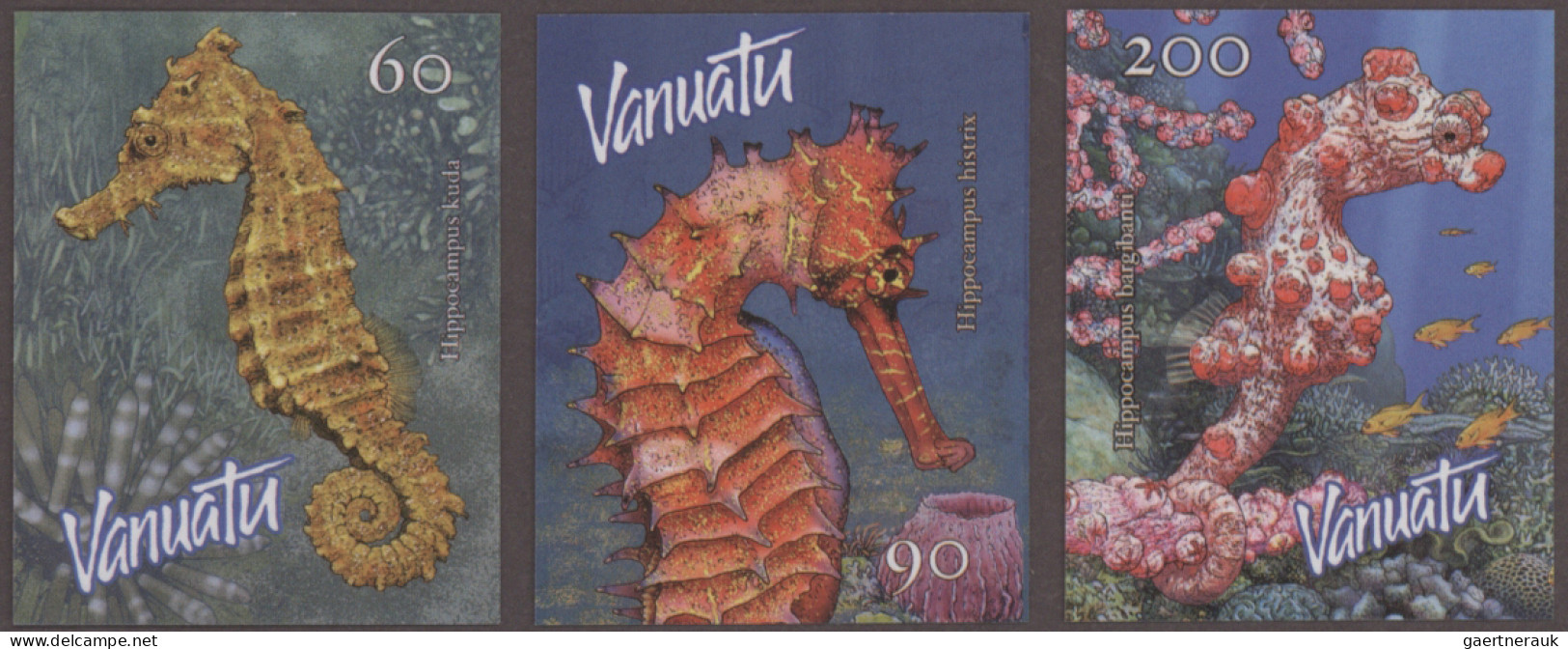 Vanuatu: 2002/2006. Collection Containing 625 IMPERFORATE Stamps And 17 IMPERFOR - Vanuatu (1980-...)