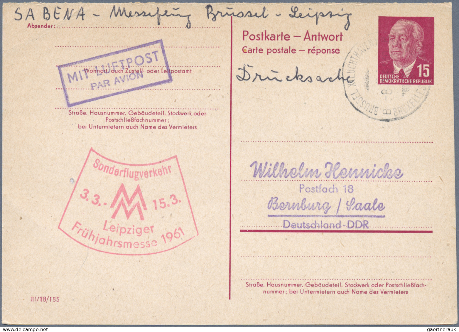 Air Mail - Germany: 1912/1987, inhaltsreiche Partie von ca. 210 Briefen und Kart