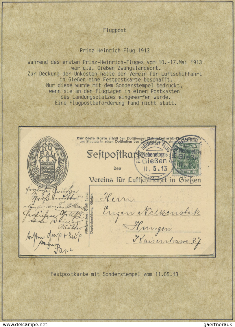 Air Mail - Germany: 1912/1922, Zusammenstellung von 23 Belegen auf beschrifteten