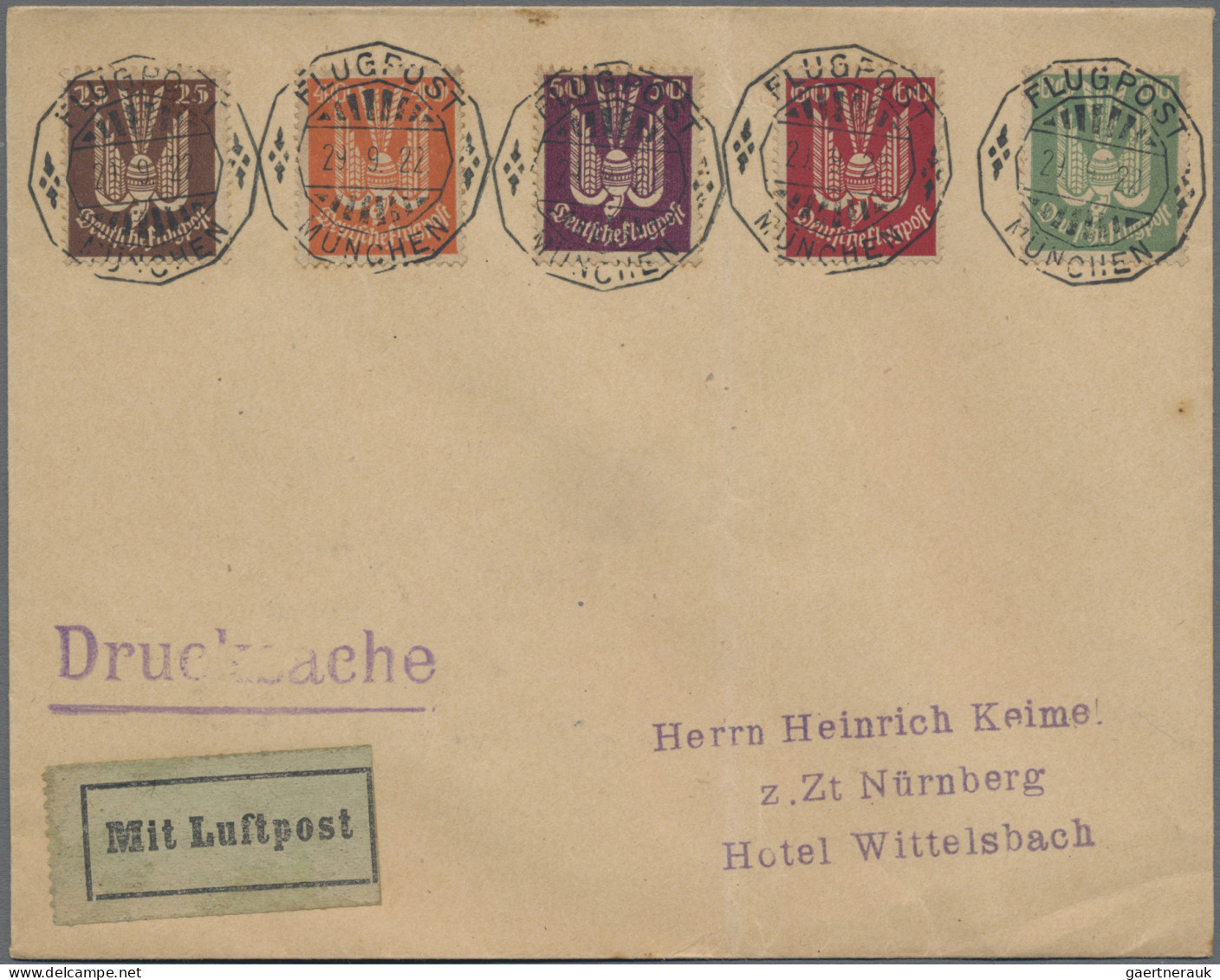 Air Mail: 1922/1925 Ca.: 32 Airmail Cards, Covers And Postal Stationery Items Fr - Sonstige & Ohne Zuordnung