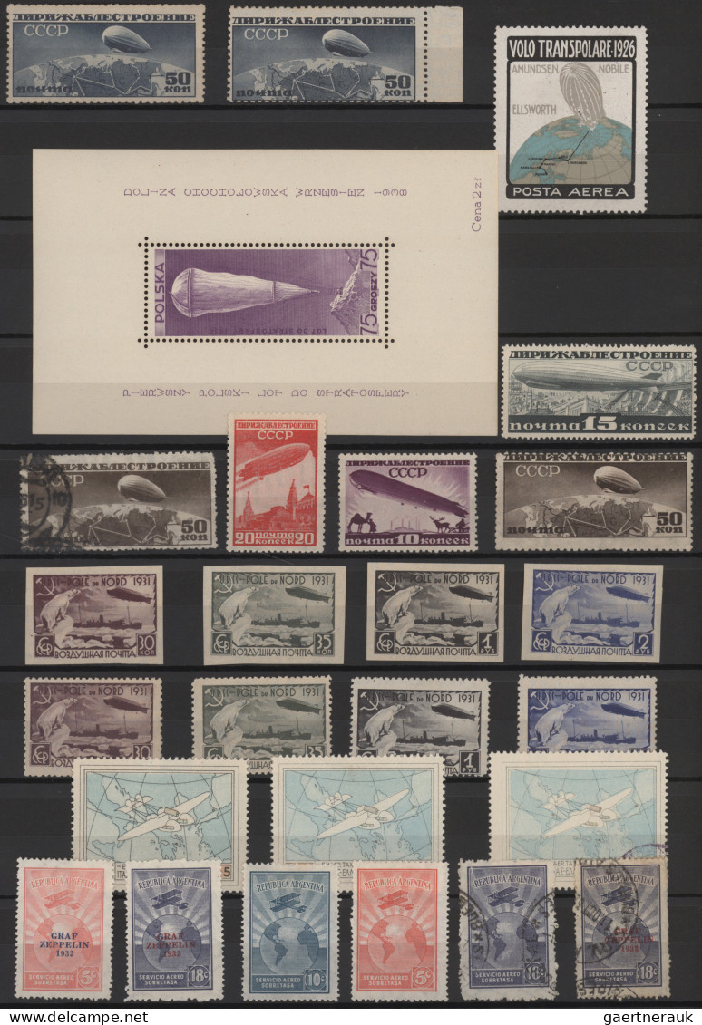 Air Mail: 1926/1938, Mainly Mint Assortment Of Airmail/zeppelin Stamps Incl. Two - Autres & Non Classés