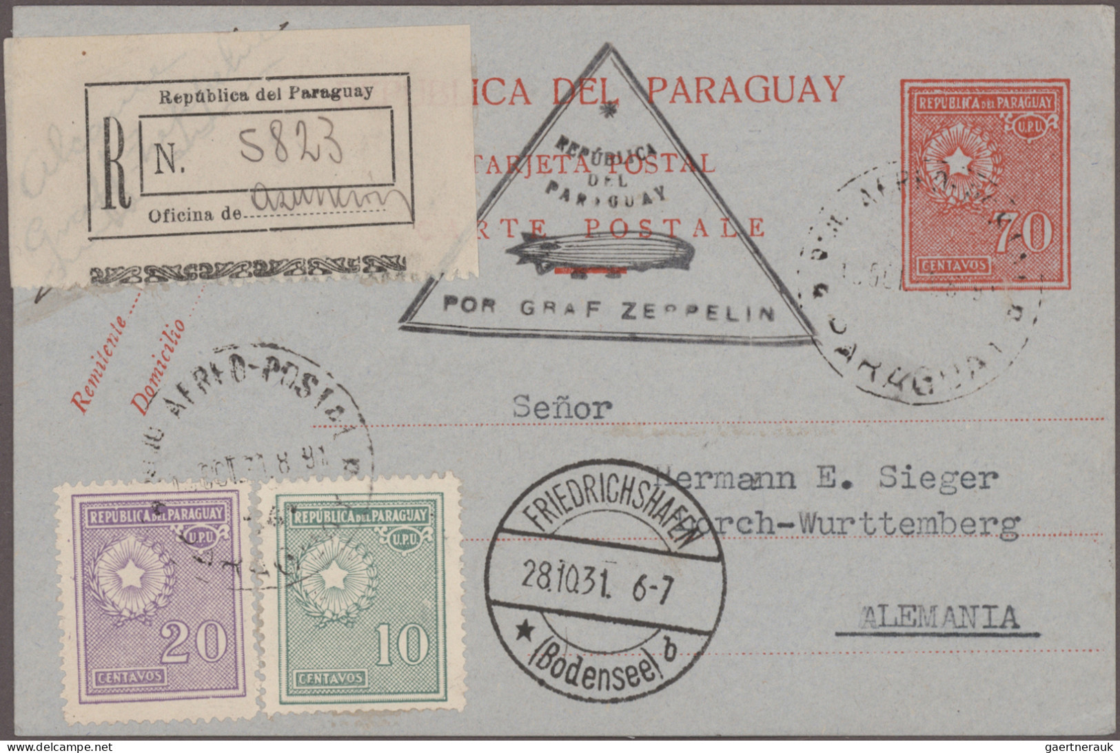 Zeppelin Mail - Germany: 1929/1939, Umfangreiche interessante Sammlung mit ca. 4