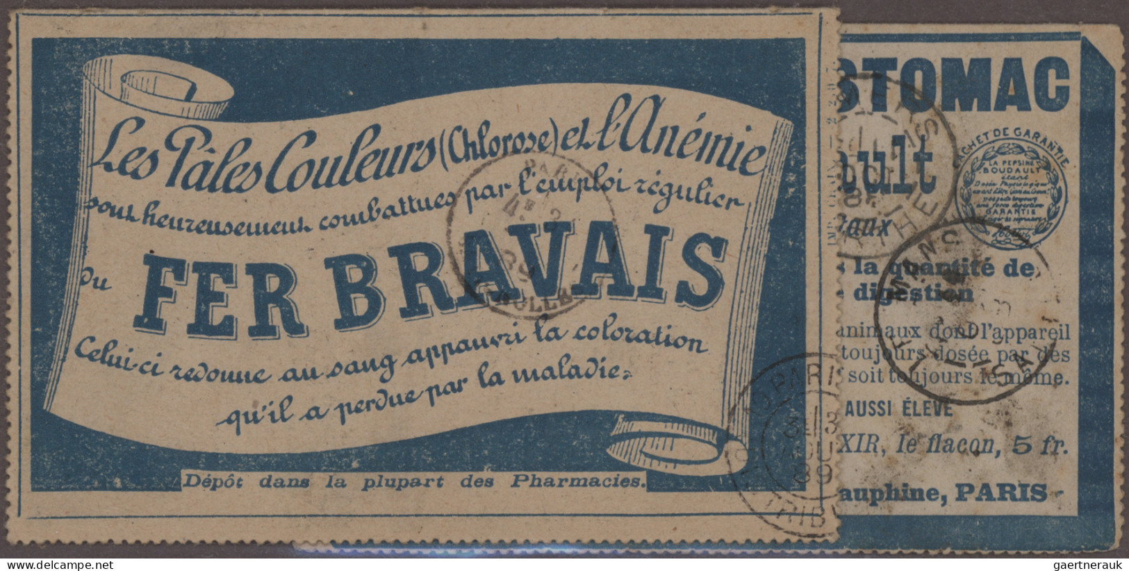 Thematics: Advertising Postal Stationery: 1873/1900 Ca., France, Interesting Col - Sonstige