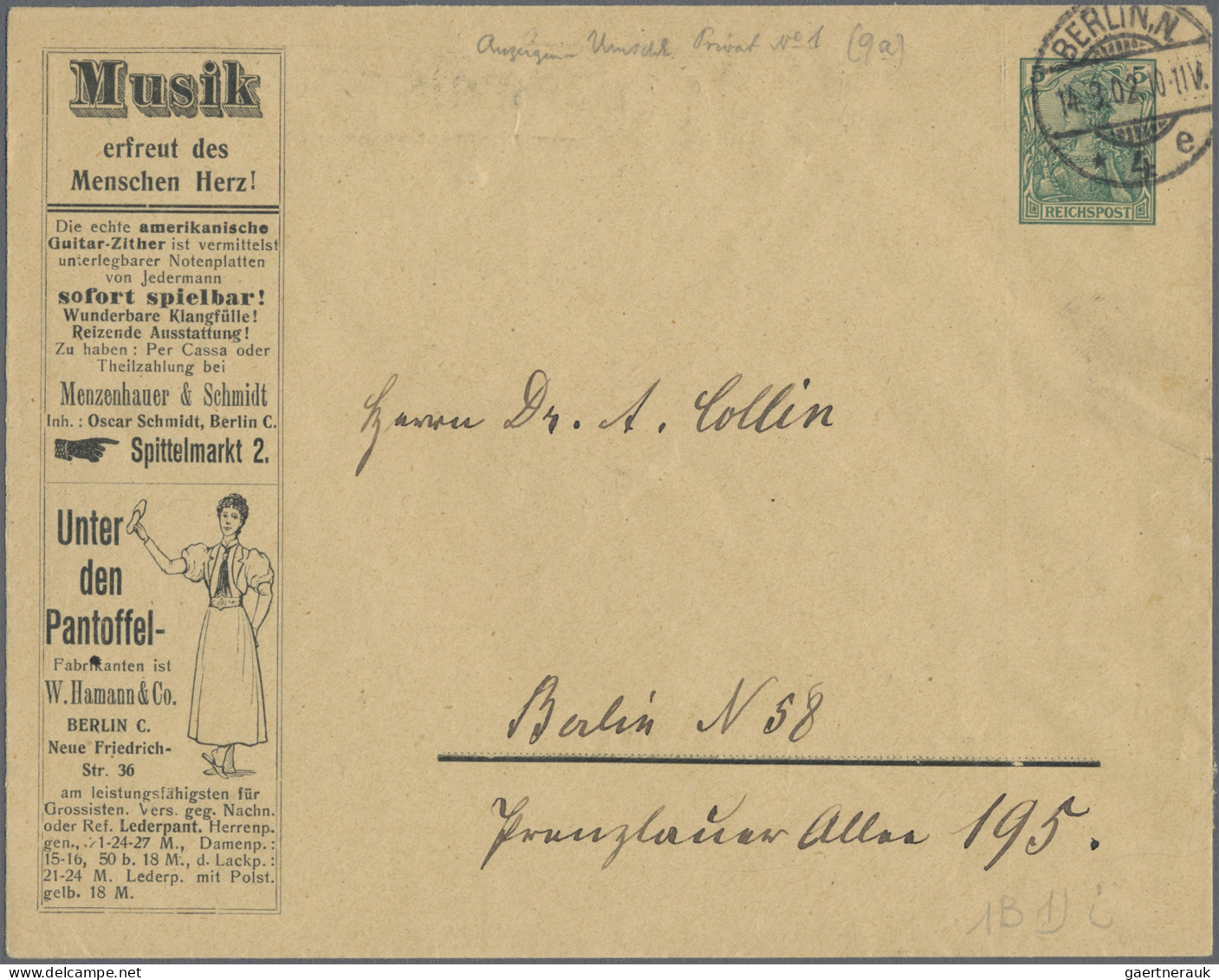 Thematics: Advertising Postal Stationery: 1900/1914 Ca., Dt.Reich Germania, Reic - Other