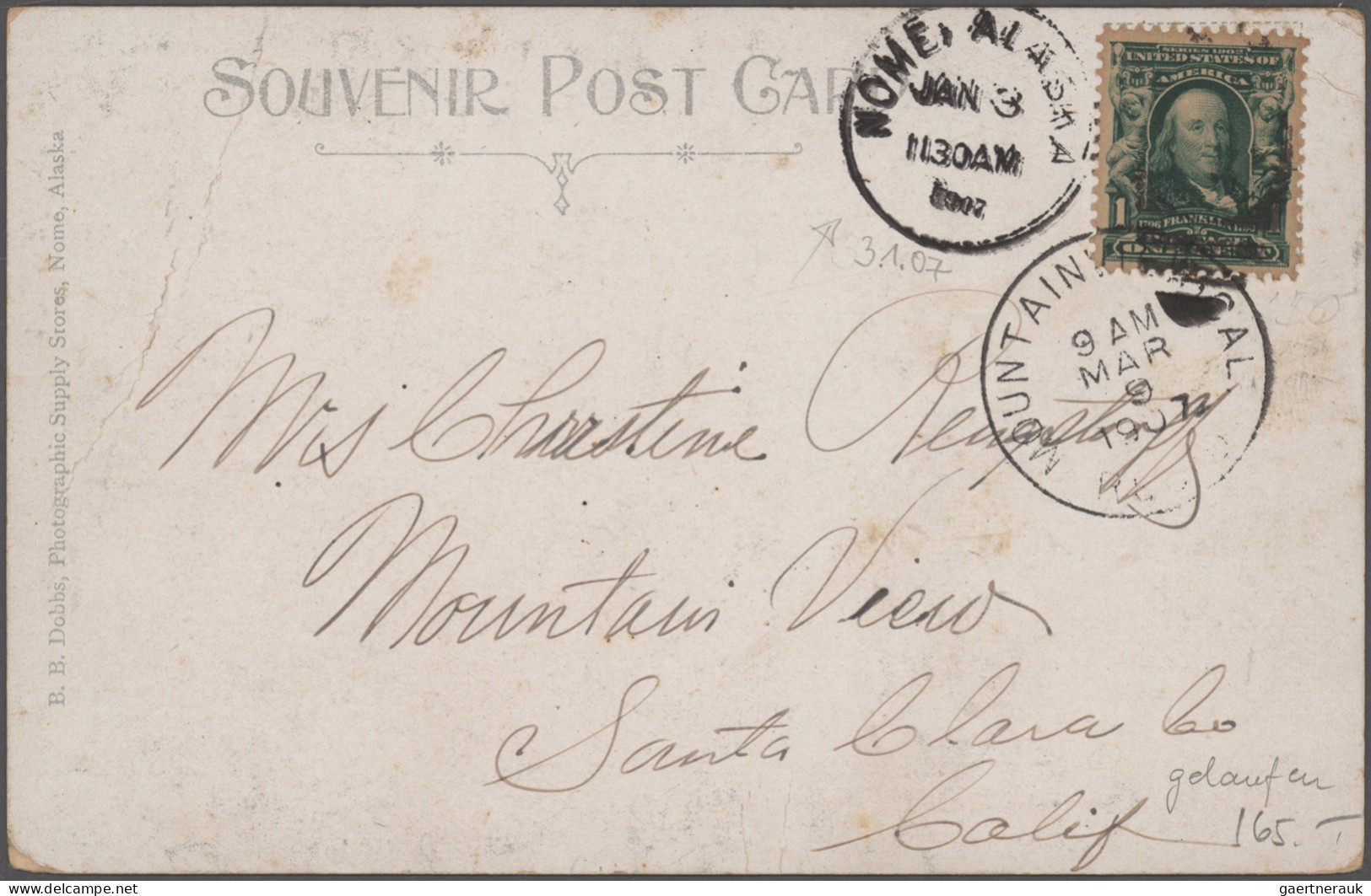 Thematics: Arctic: 1907/1911, Alaska Winter Mail, Group Of Seven Ppc (mainly Dep - Other