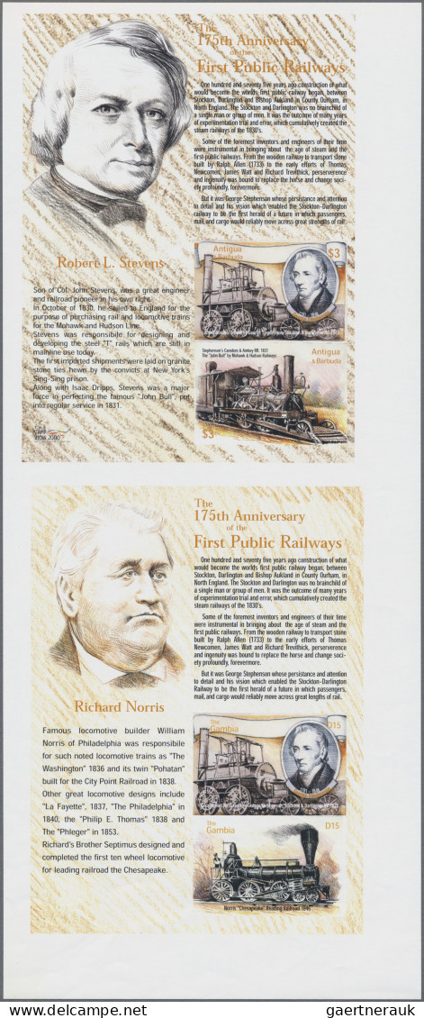 Thematics: railway: 2000/2015, various countries. Collection containing 63 IMPER