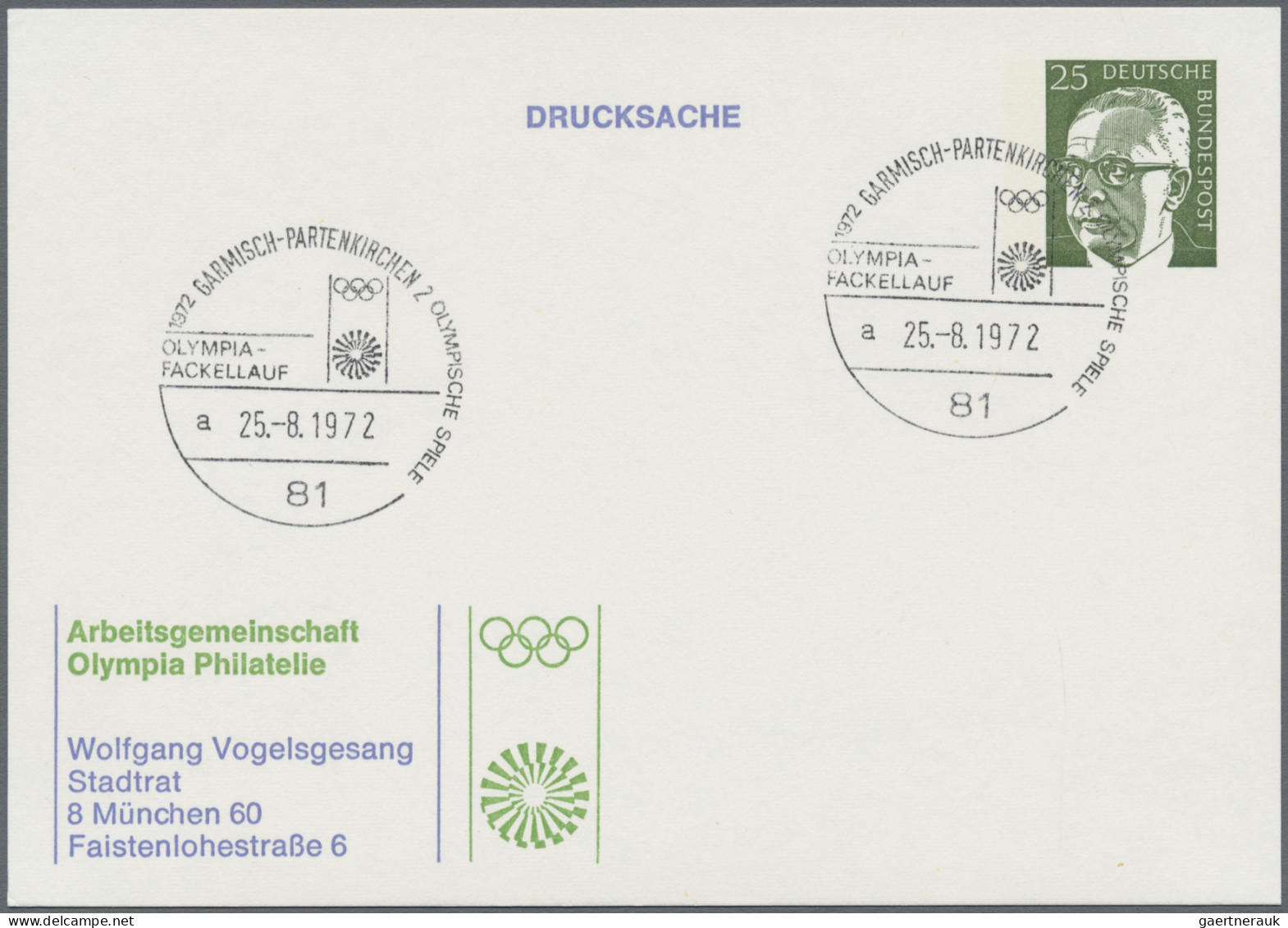 Thematics: Olympic Games: 1972, Olympische Spiele München, Partie Von 119 Briefe - Other & Unclassified