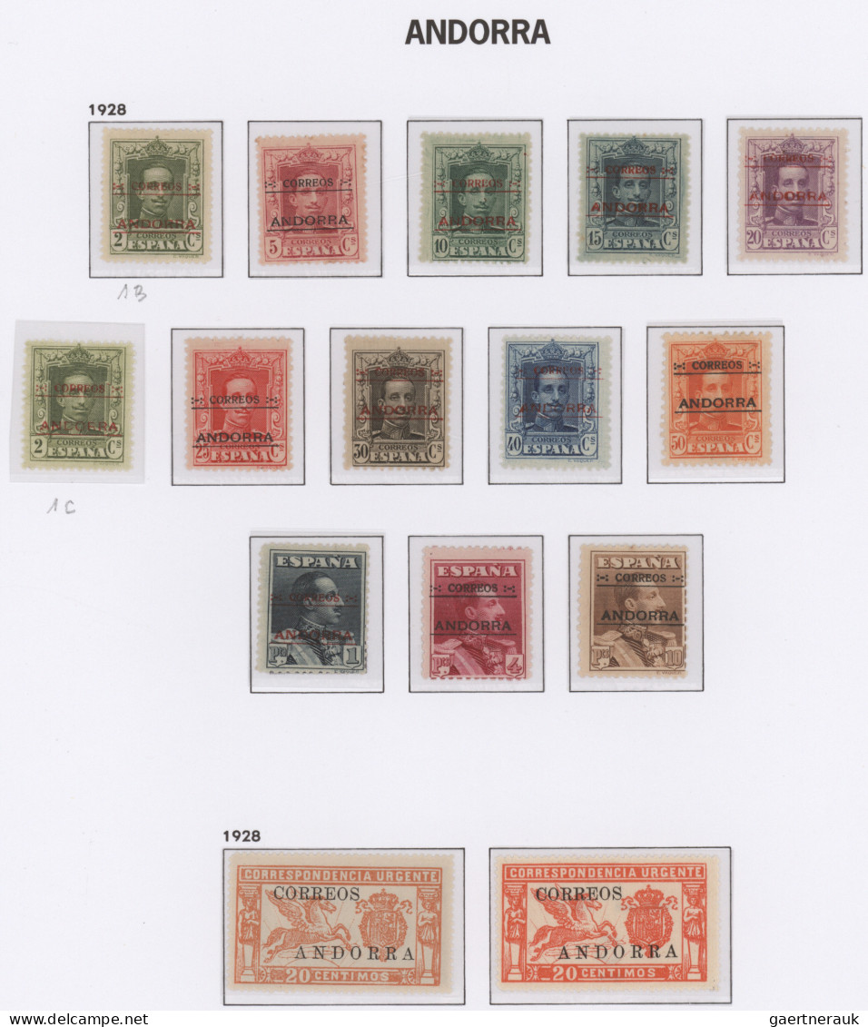 Andorra - Spanish PO: 1928-2019 Near To Complete Mint Collection On Pages In A B - Altri & Non Classificati