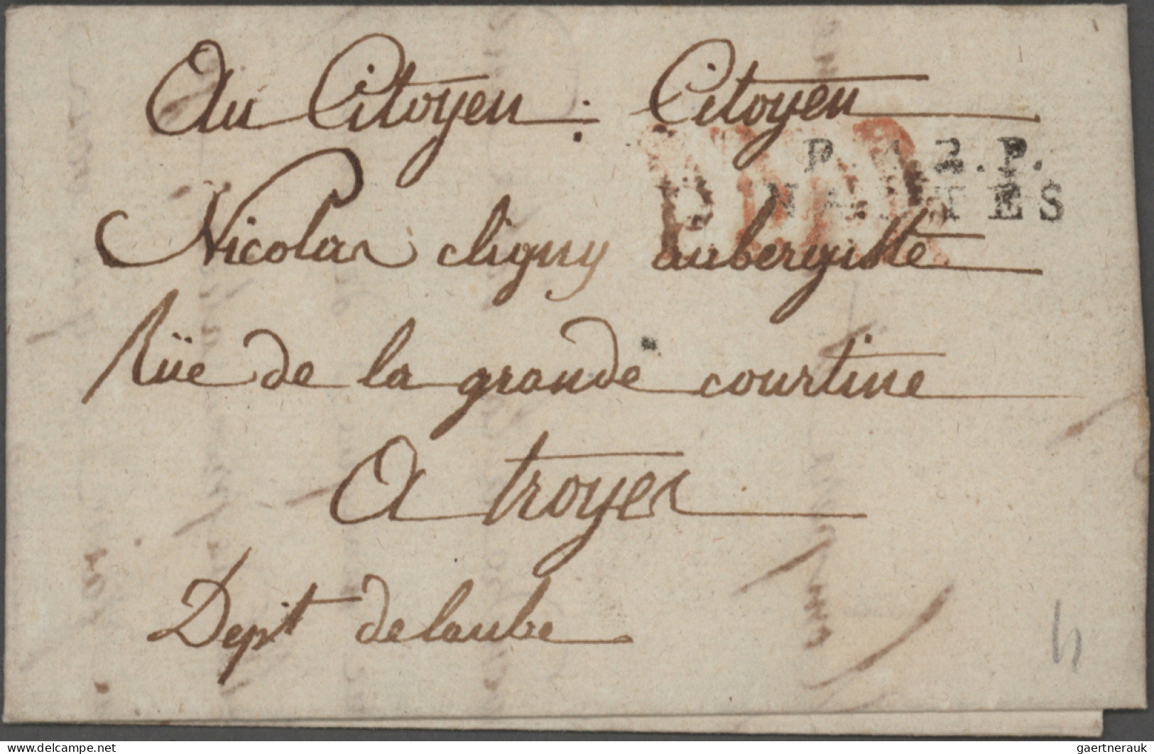 France -  Pre Adhesives  / Stampless Covers: 1800/1850 (ca.), Departments 40-99, - 1801-1848: Vorläufer XIX