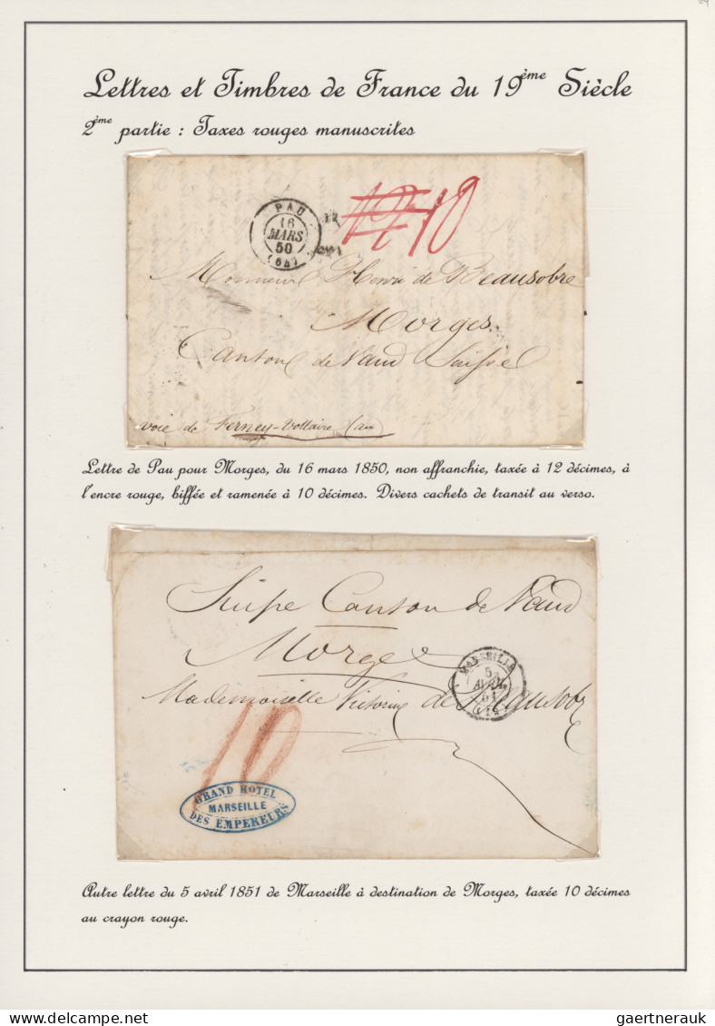 France -  Pre Adhesives  / Stampless Covers: 1829/1862, Petty Collection Of 14 S - 1849-1876: Classic Period