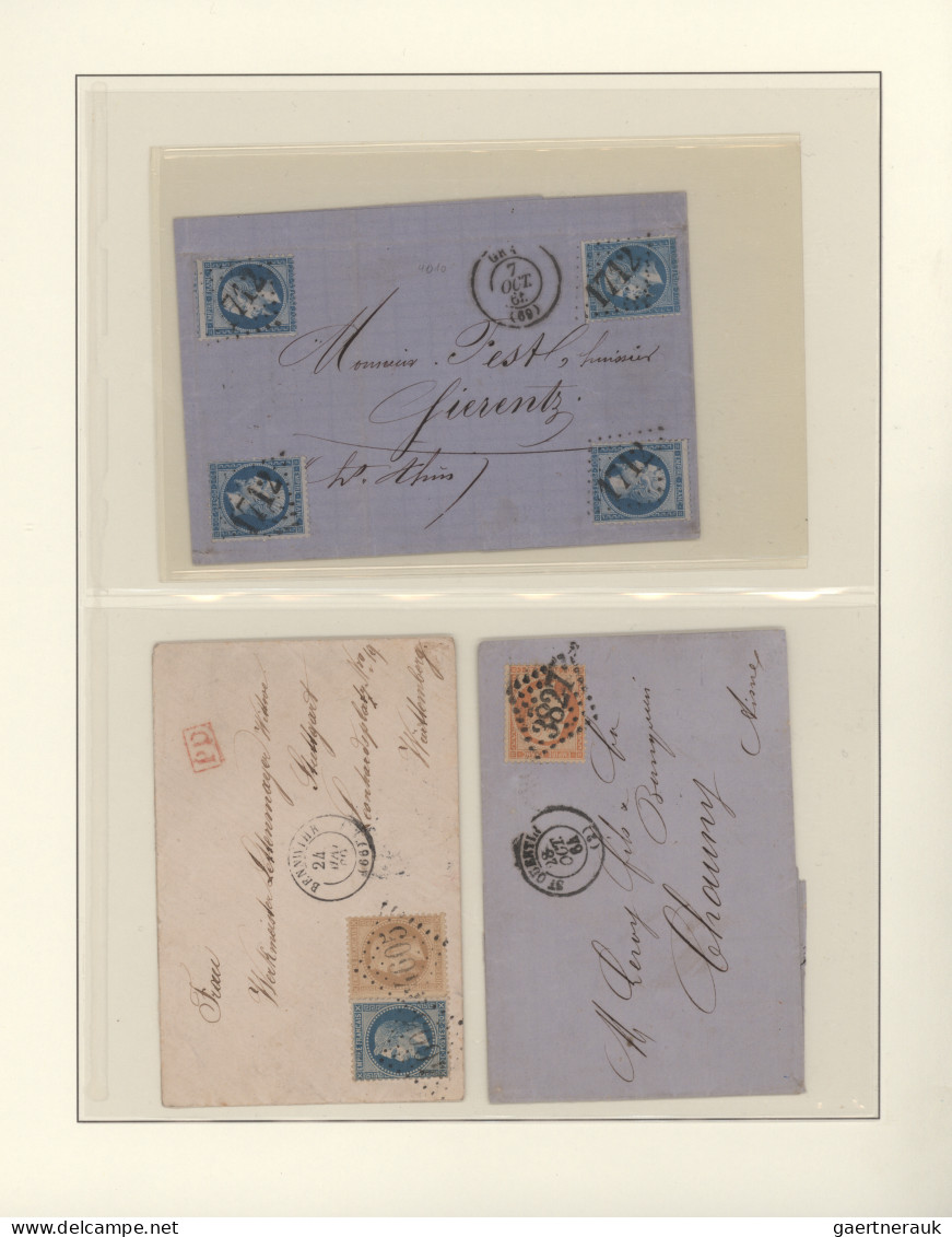 France: 1849/1910 (ca.), Used Collection In A Lindner Album, Mixed Quality From - Colecciones Completas