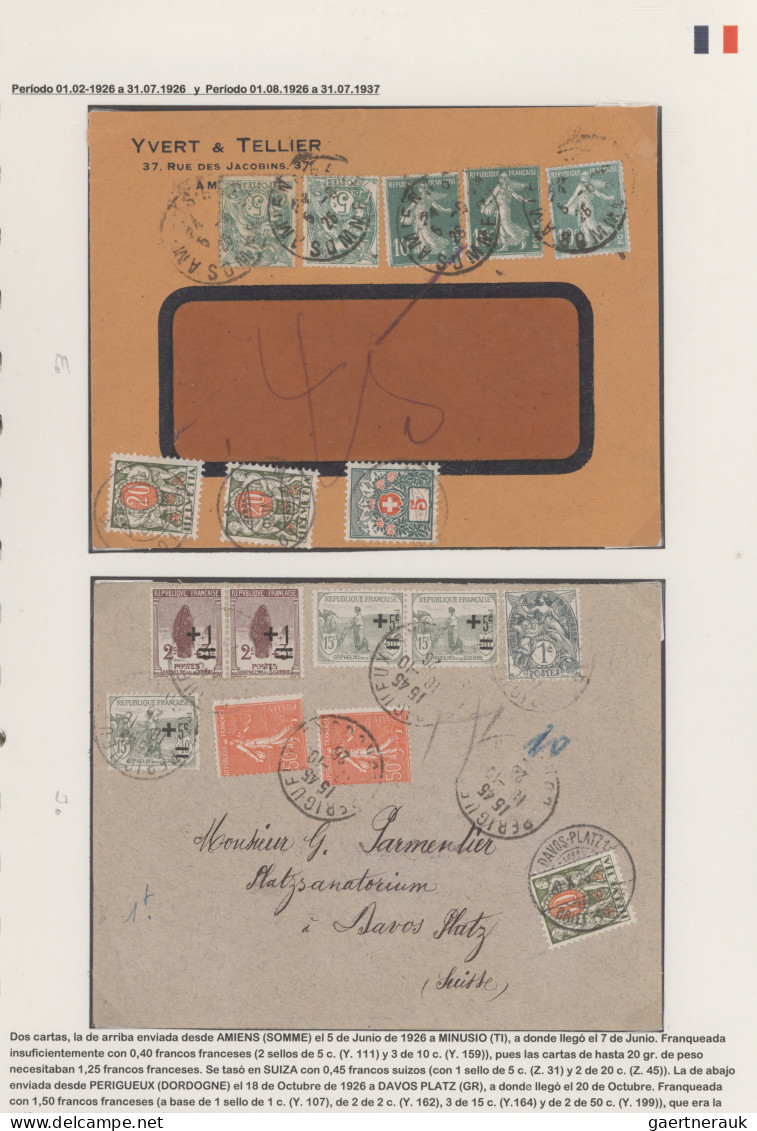 France: 1900/1938 ca.: Collection of 38 covers, postcards and postal stationery